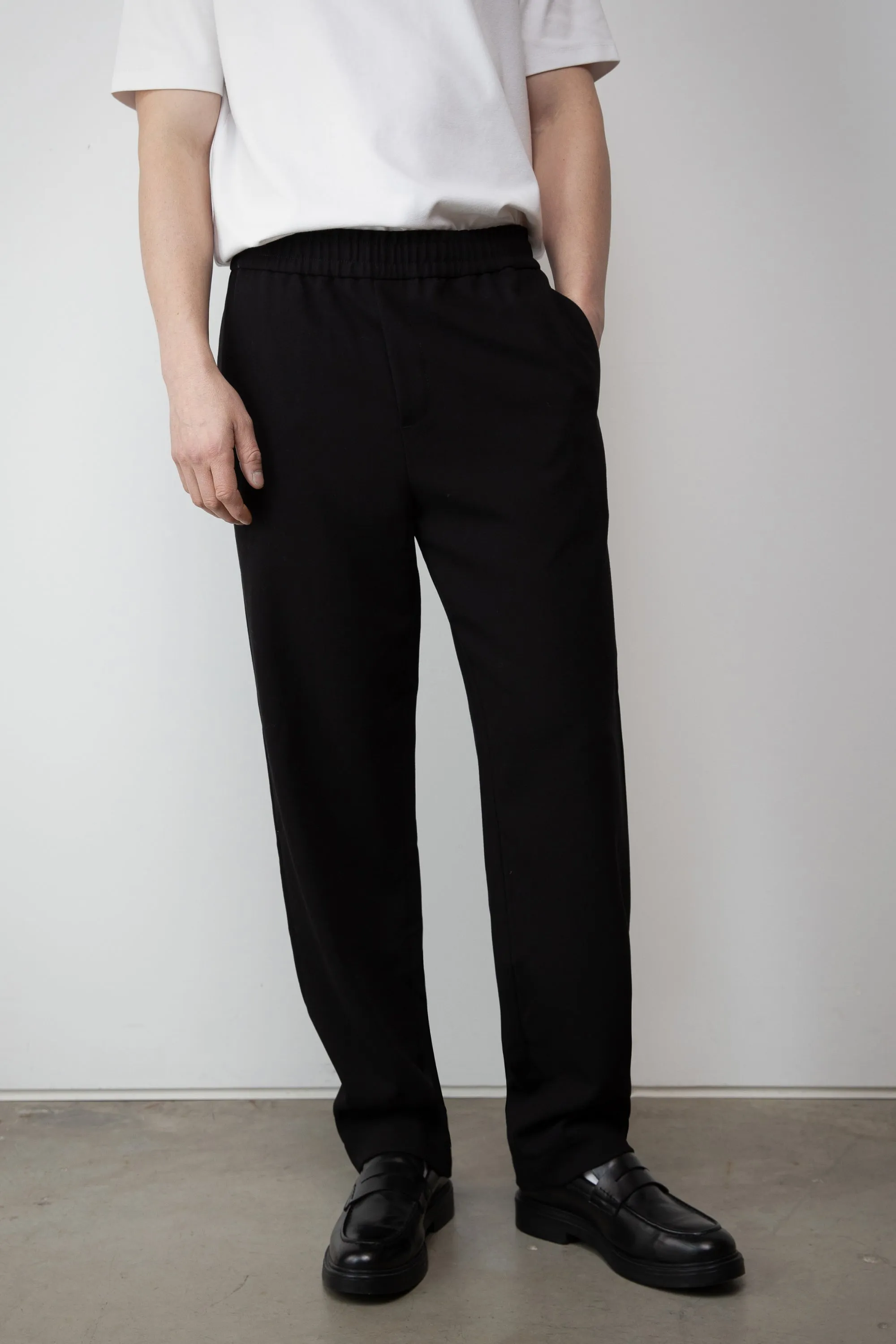 ELASTIC WAIST STRAIGHT LEG PANT sold by OAK AND FORT