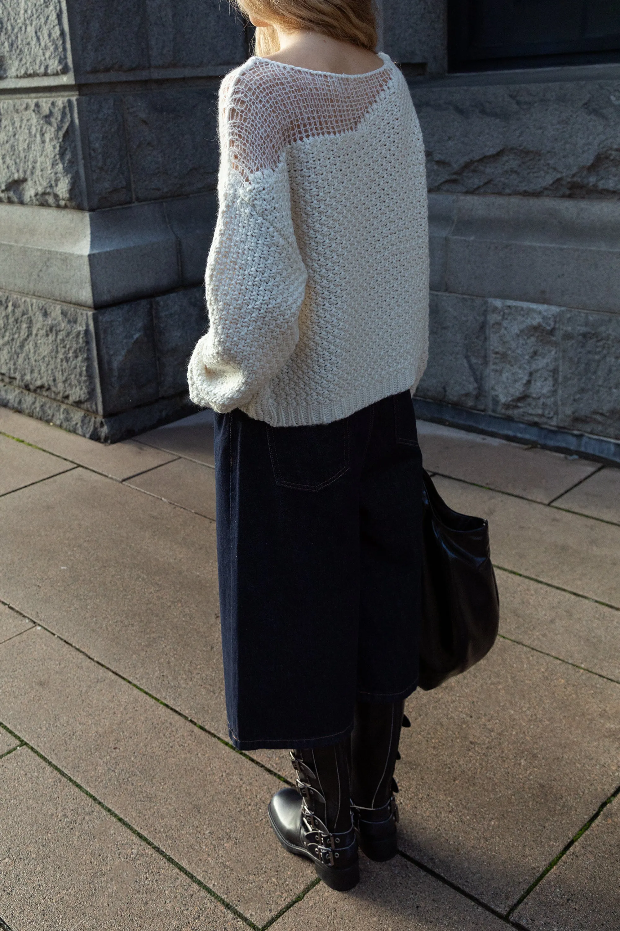 DISTRESSED DETAIL SWEATER sold by OAK AND FORT product image thumbnail 3