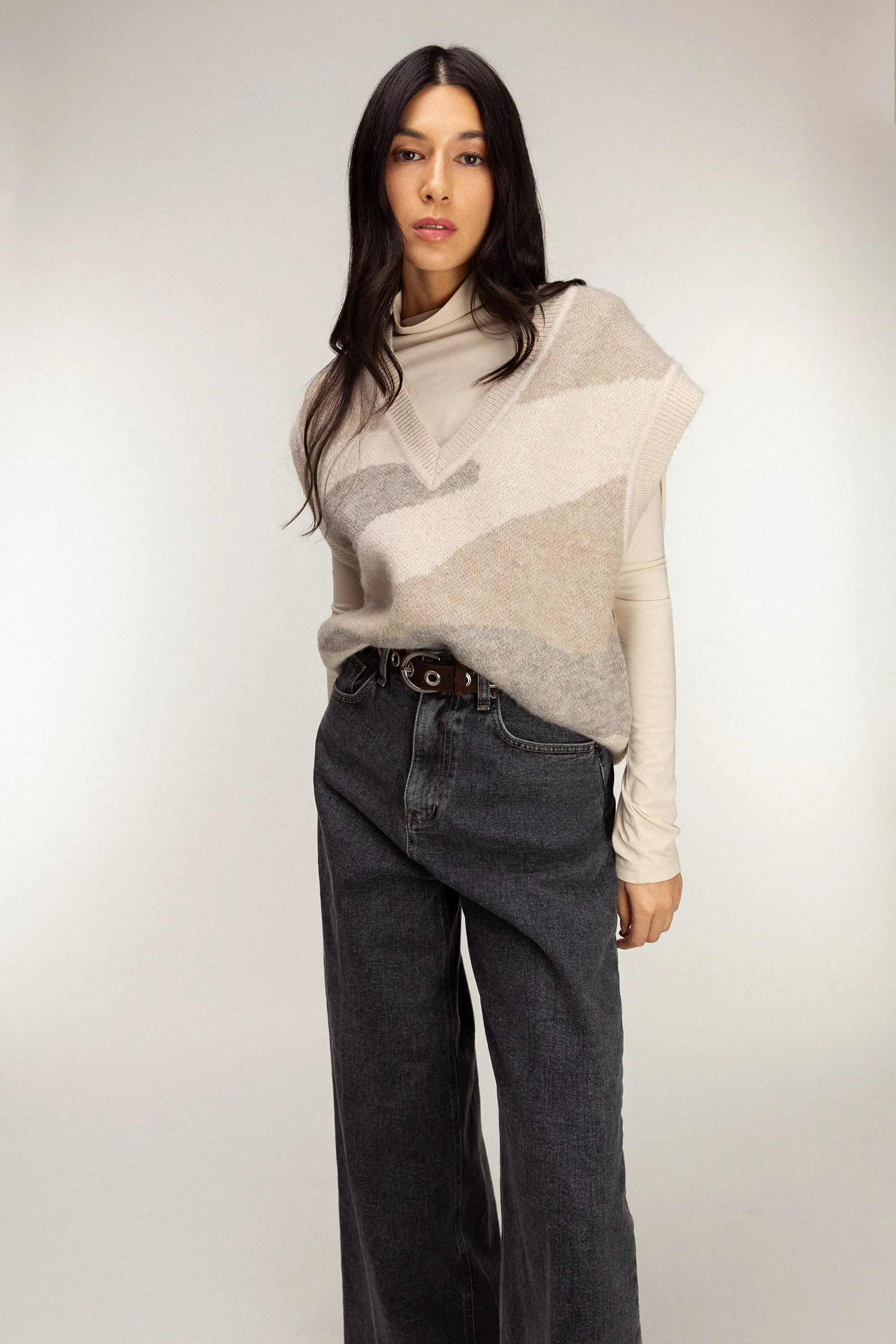 INTARSIA KNIT VEST sold by OAK AND FORT