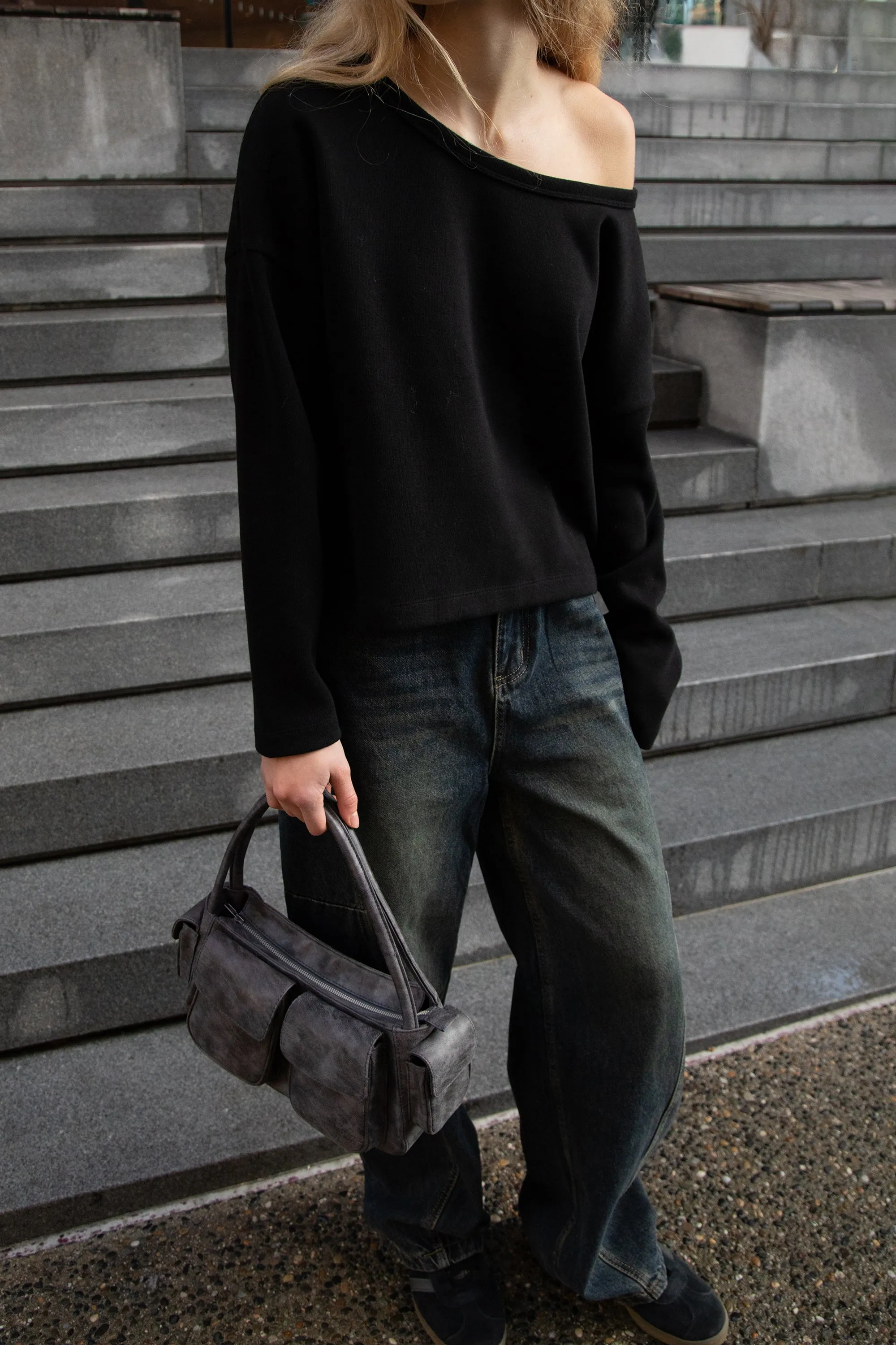 OFF SHOULDER SWEATER sold by OAK AND FORT product image thumbnail 5