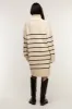 STRIPED HALF-ZIP KNIT DRESS sold by OAK AND FORT