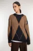 OVERSIZED ARGYLE SWEATER sold by OAK AND FORT