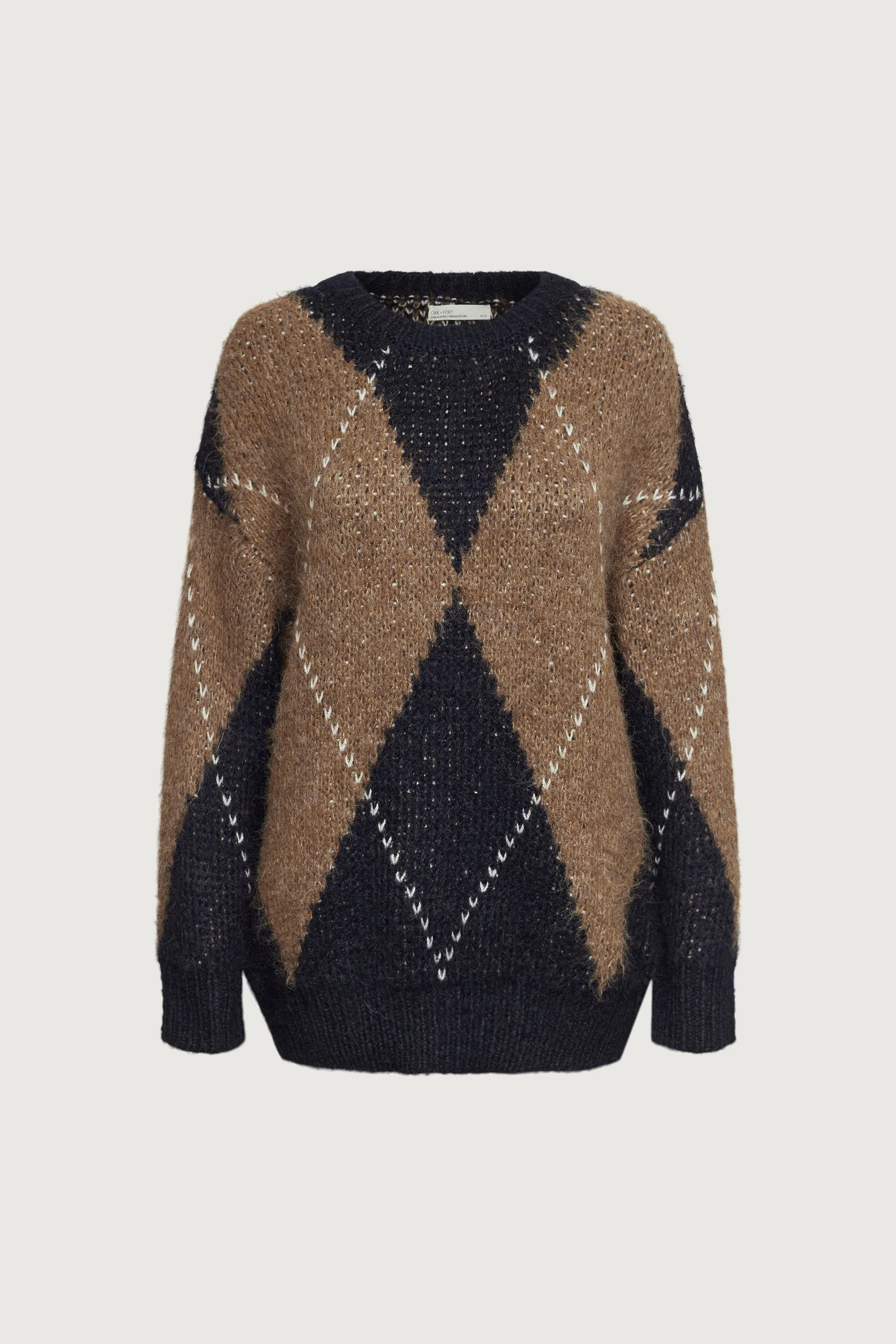 OVERSIZED ARGYLE SWEATER sold by OAK AND FORT product image thumbnail 4