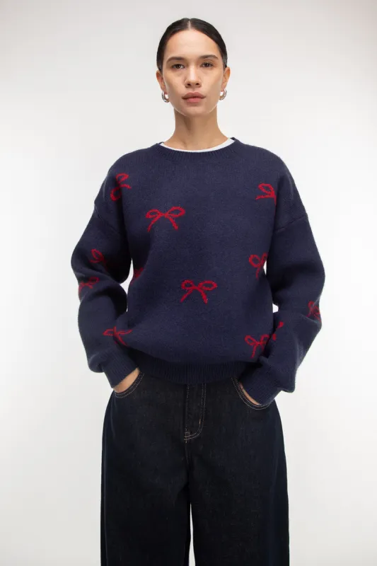 BOW PATTERN SWEATER sold by OAK AND FORT