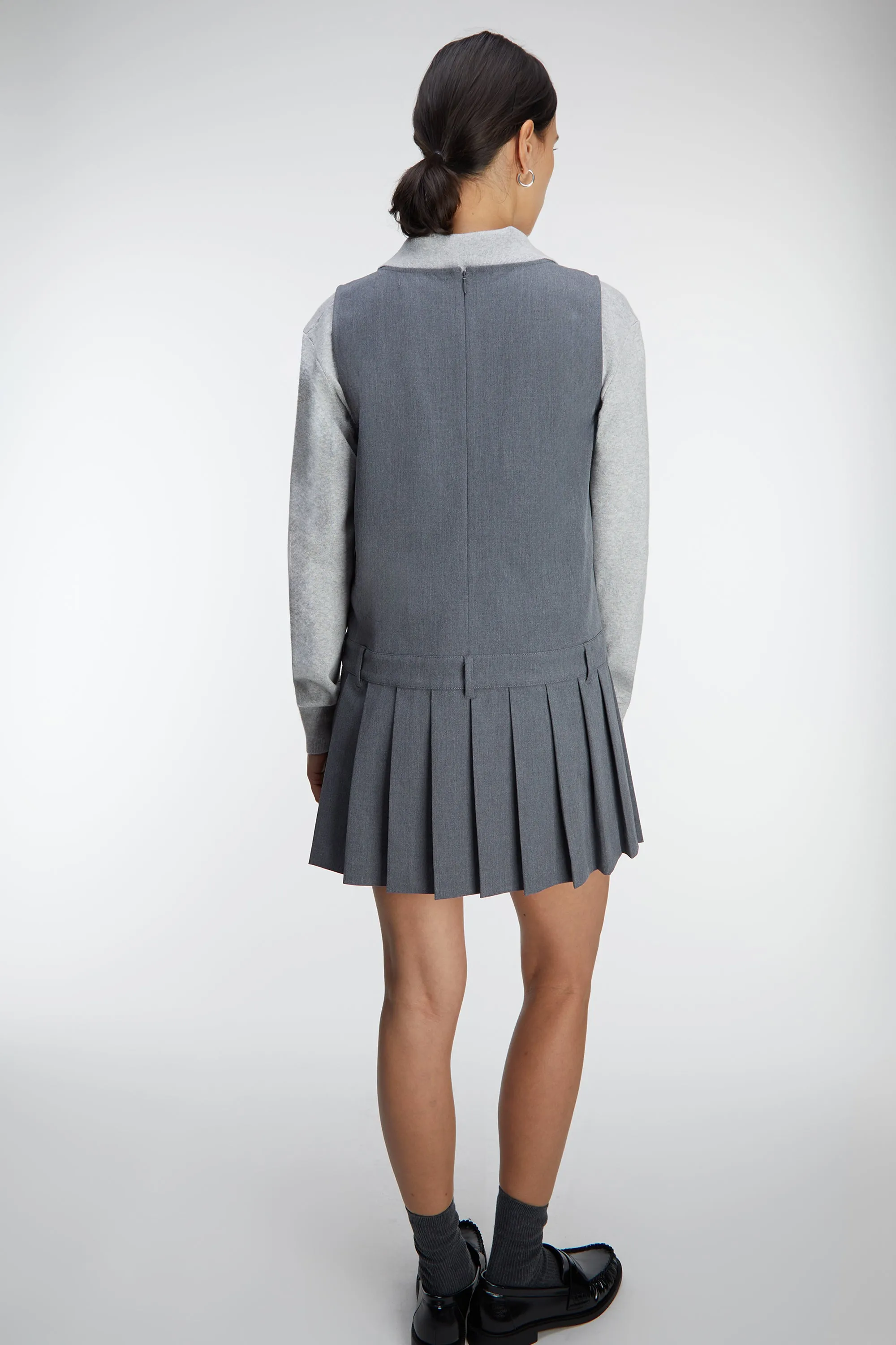 PLEATED SCOOP NECK MINI DRESS sold by OAK AND FORT product image thumbnail 4