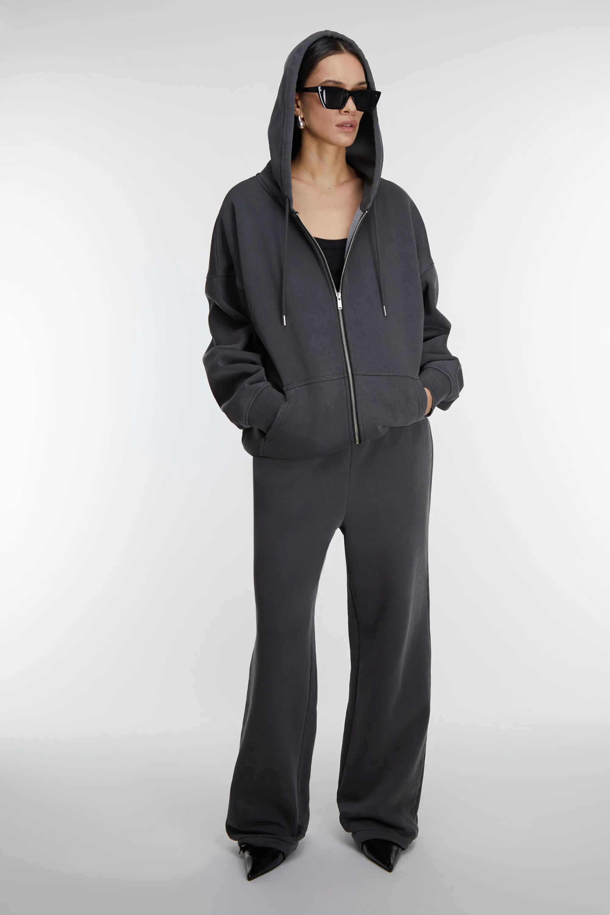 FLEECE STUDIO ZIP-UP HOODIE sold by OAK AND FORT product image thumbnail 4