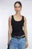 RIBBED MODAL SCOOP NECK TANK TOP sold by OAK AND FORT