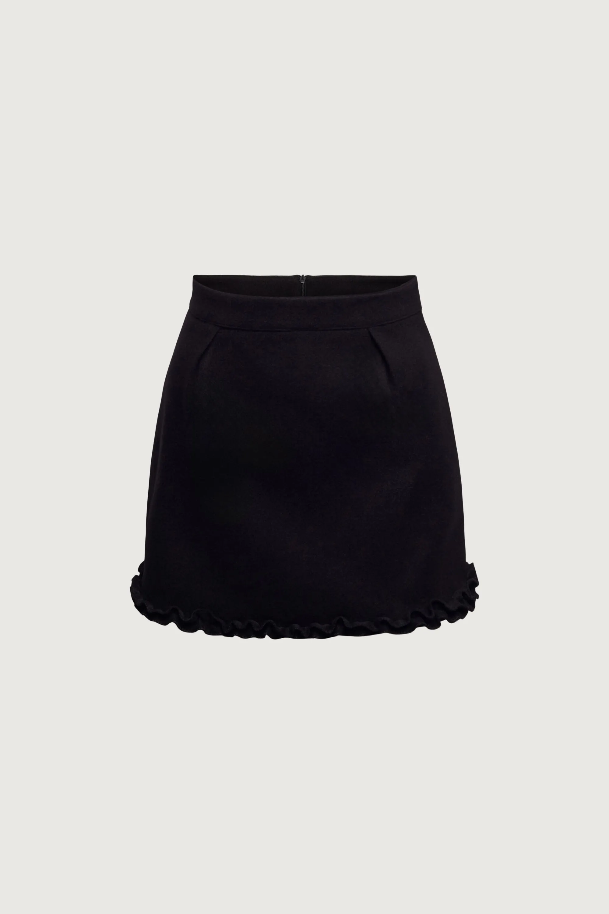 SUITING MINI SKIRT WITH RUFFLE HEM sold by OAK AND FORT product image thumbnail 2