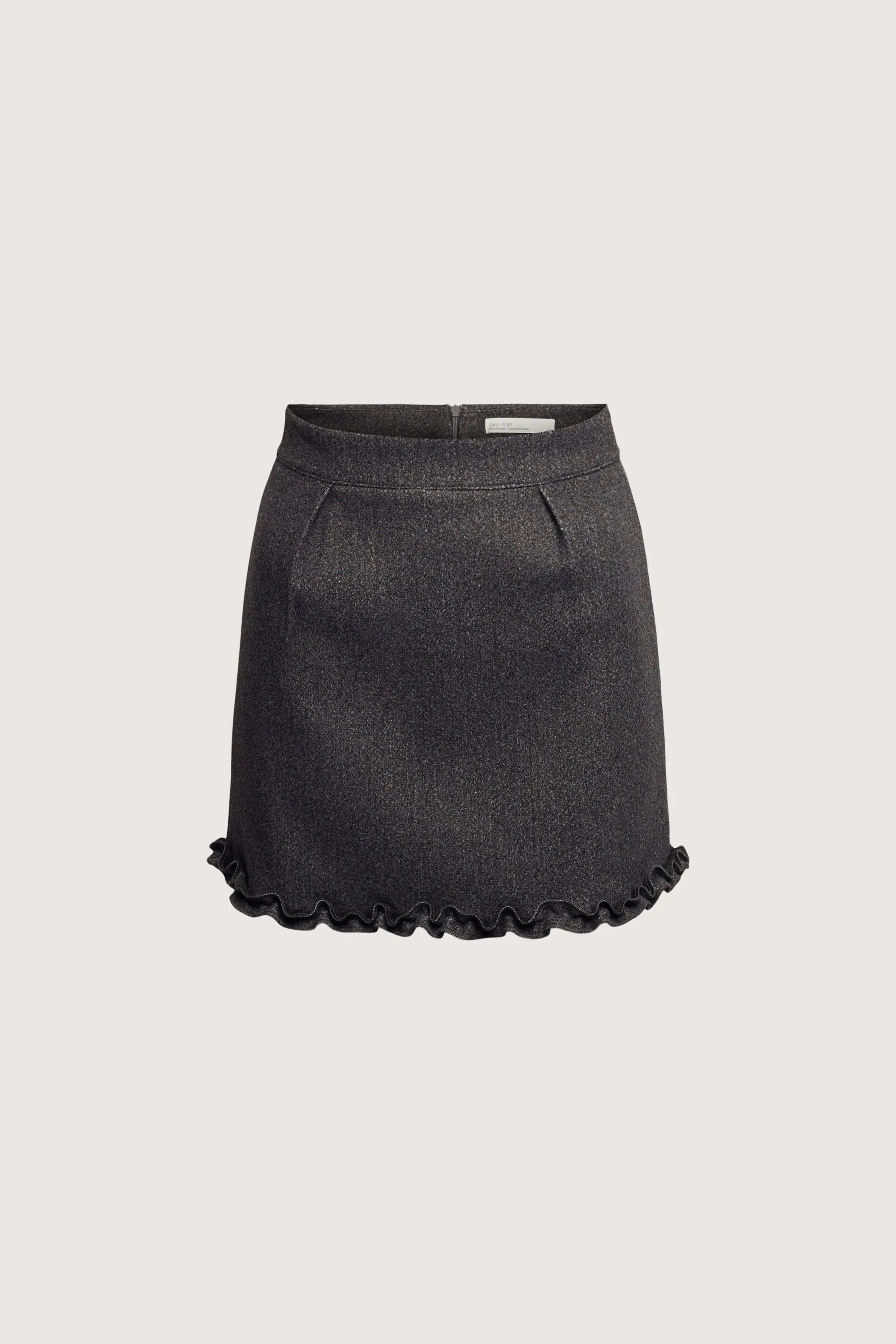 SUITING MINI SKIRT WITH RUFFLE HEM sold by OAK AND FORT product image thumbnail 3