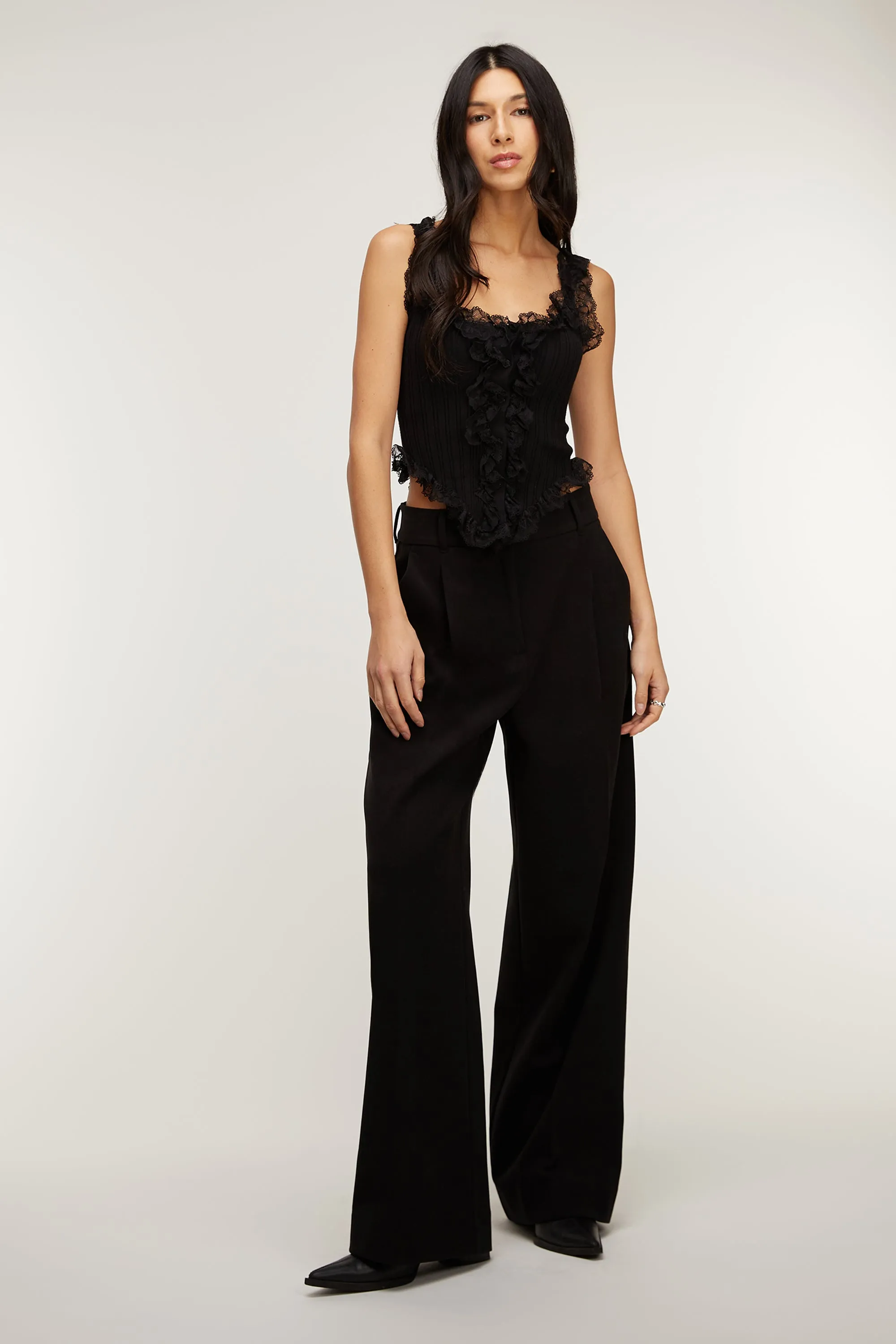 RUFFLED LACE TANK TOP sold by OAK AND FORT product image thumbnail 3