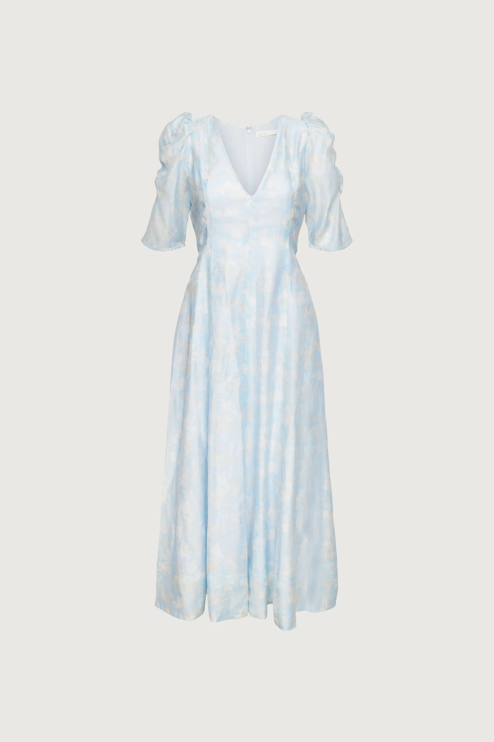 V-NECK PUFF SLEEVE FLORAL MAXI DRESS sold by OAK AND FORT product image thumbnail 5