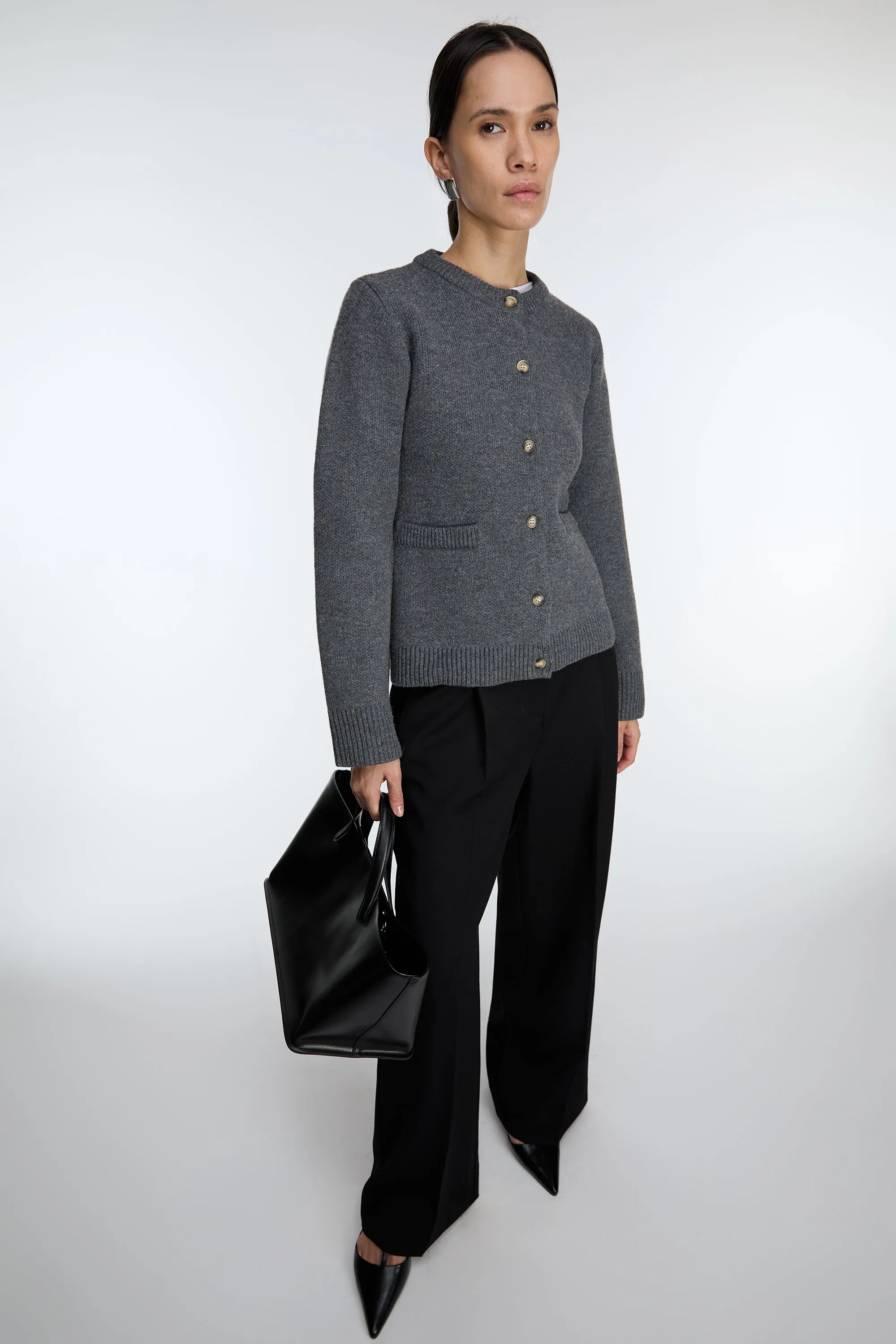 BUTTON UP CARDIGAN WITH POCKETS sold by OAK AND FORT product image thumbnail 2