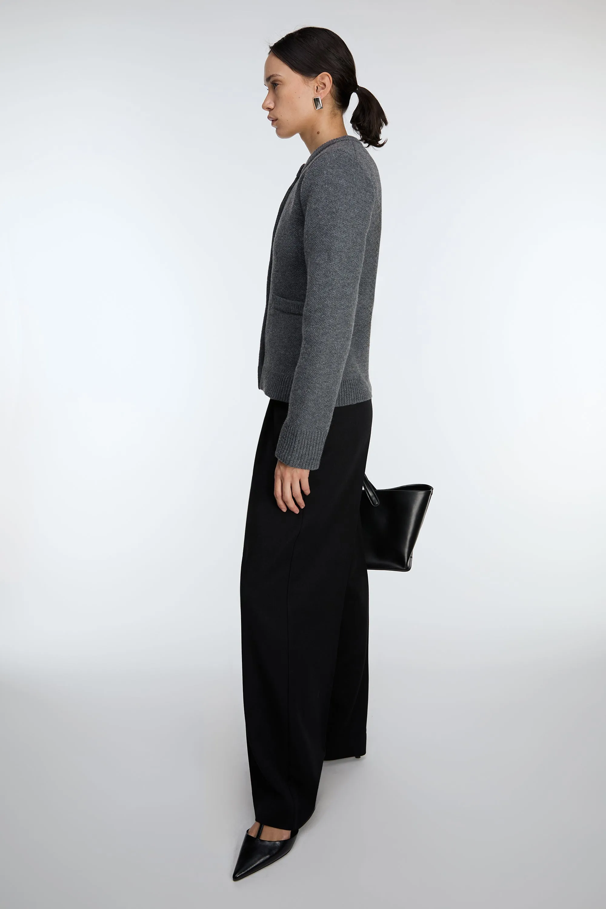 BUTTON UP CARDIGAN WITH POCKETS sold by OAK AND FORT product image thumbnail 3