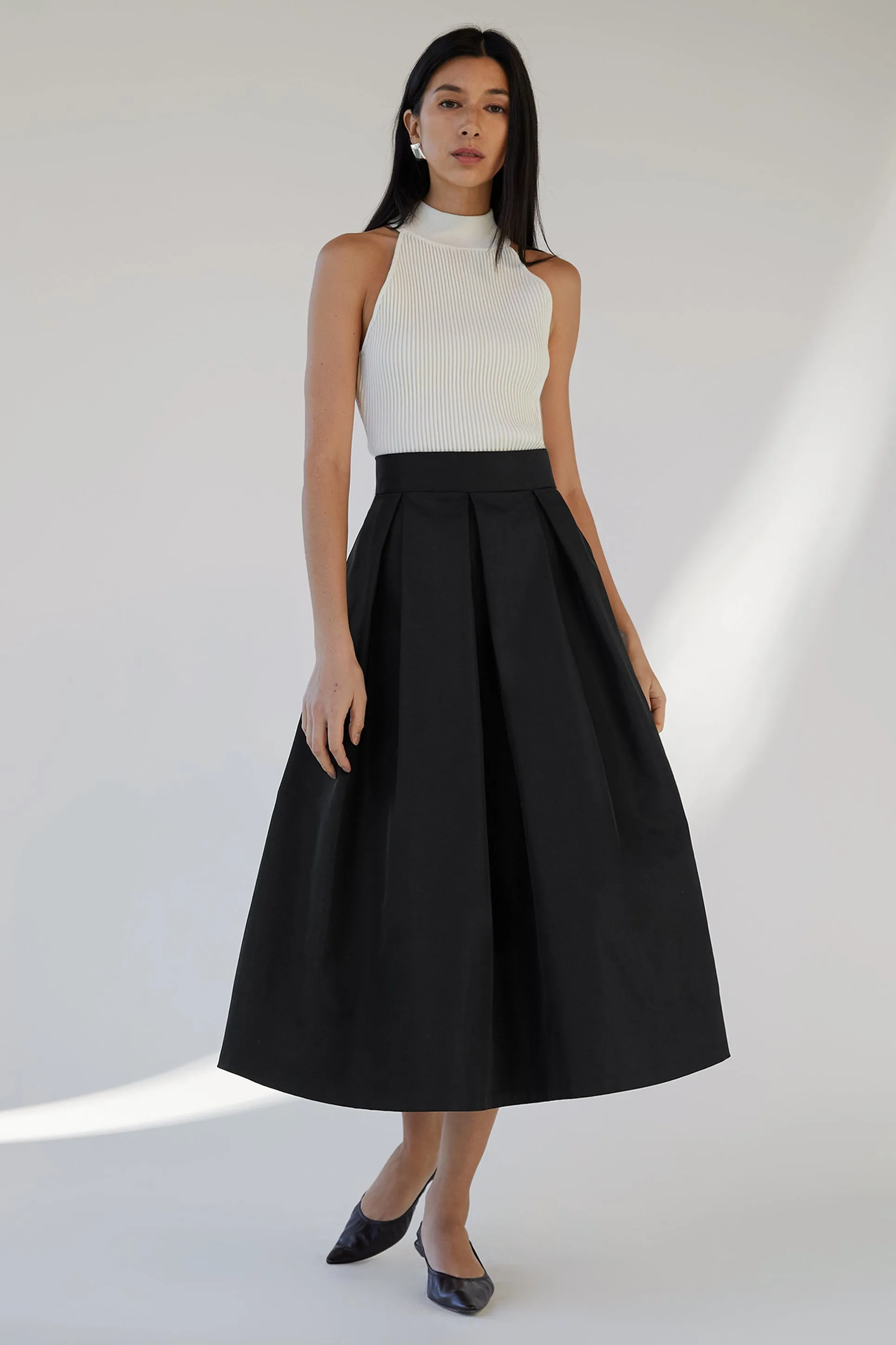 MIDI PLEATED SKIRT sold by OAK AND FORT