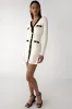 CONTRAST TRIM BUTTON FRONT KNIT MINI DRESS sold by OAK AND FORT