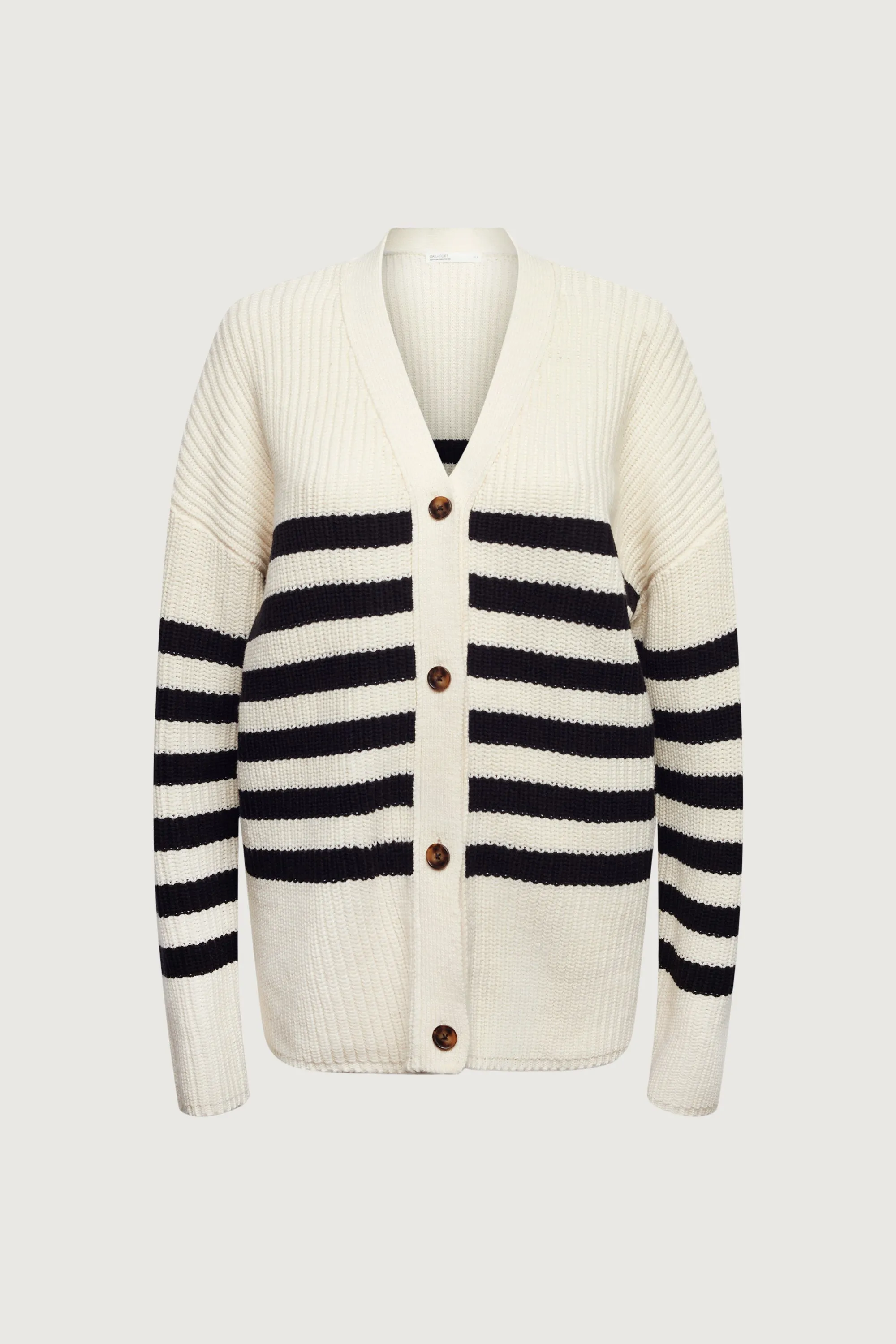 STRIPED BUTTON FRONT CARDIGAN sold by OAK AND FORT product image thumbnail 5