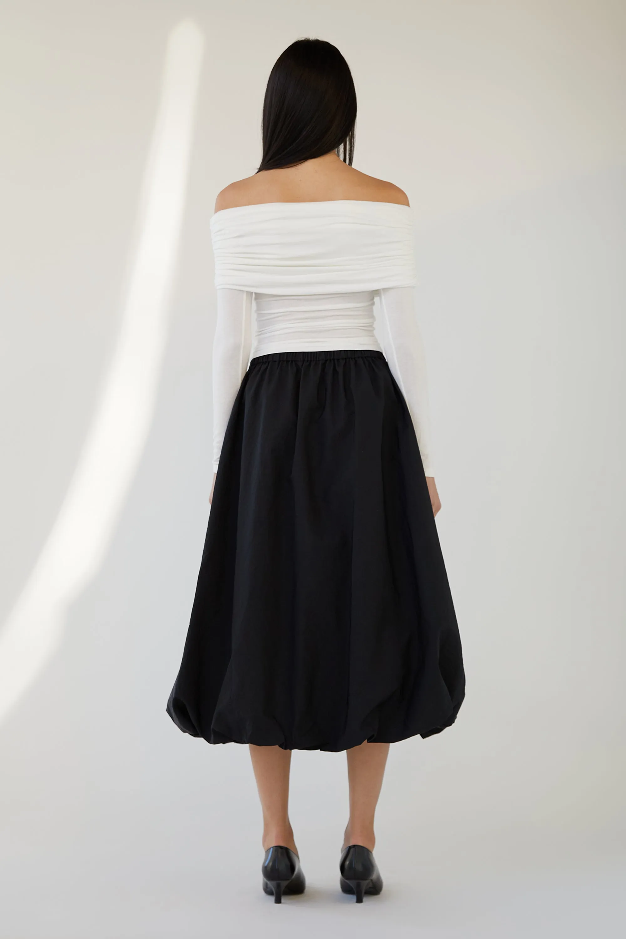 BUBBLE HEM MIDI SKIRT sold by OAK AND FORT product image thumbnail 4