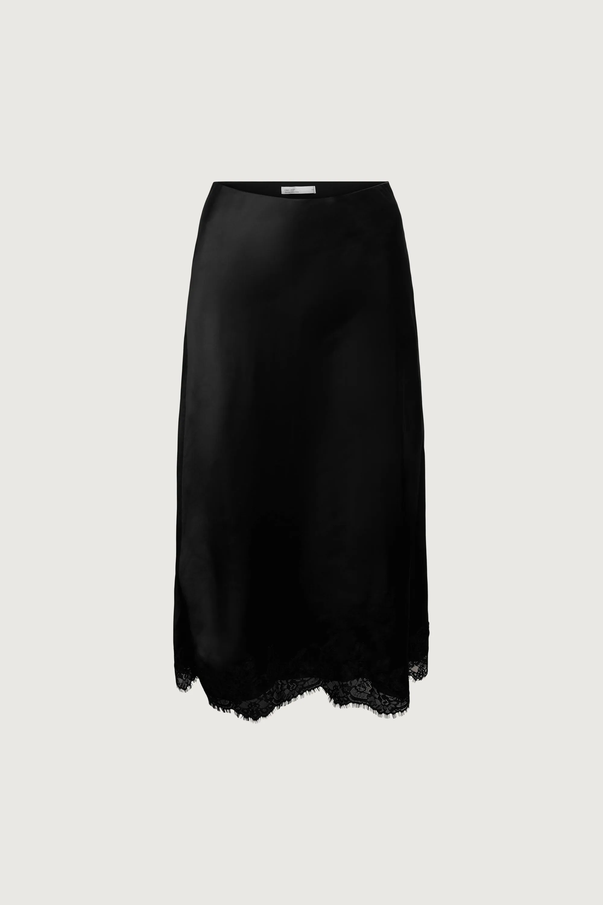 LACE TRIM SATIN MIDI SKIRT sold by OAK AND FORT product image thumbnail 5