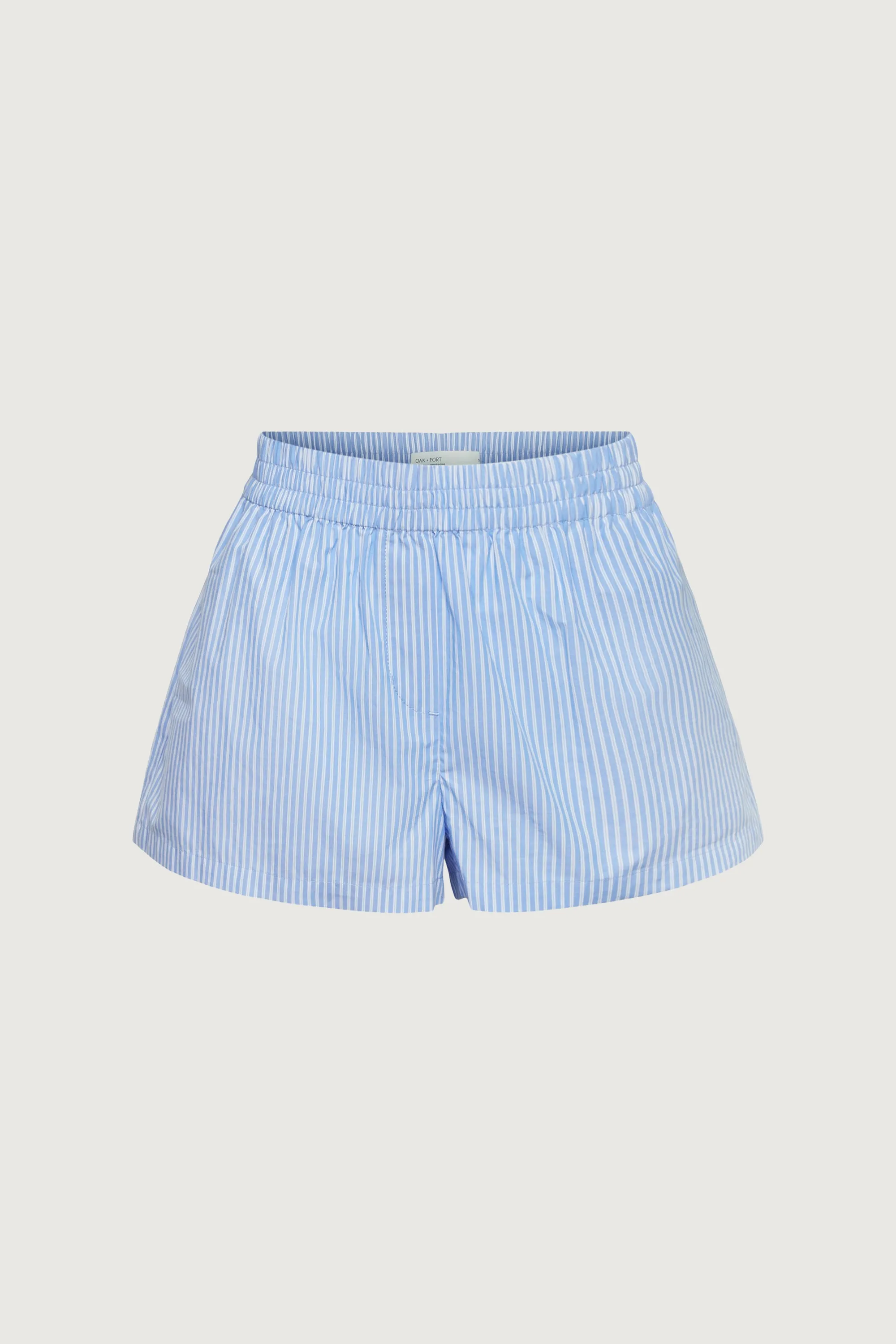 STRIPED COTTON POPLIN BOXER SHORT sold by OAK AND FORT product image thumbnail 4