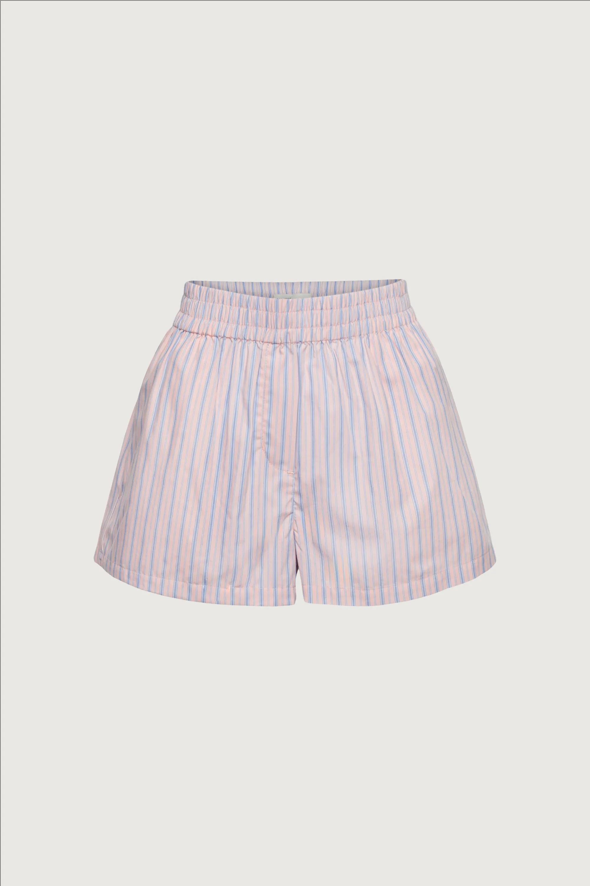 STRIPED COTTON POPLIN BOXER SHORT sold by OAK AND FORT product image thumbnail 5