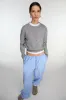STRIPED COTTON POPLIN PAJAMA STYLE PANT sold by OAK AND FORT