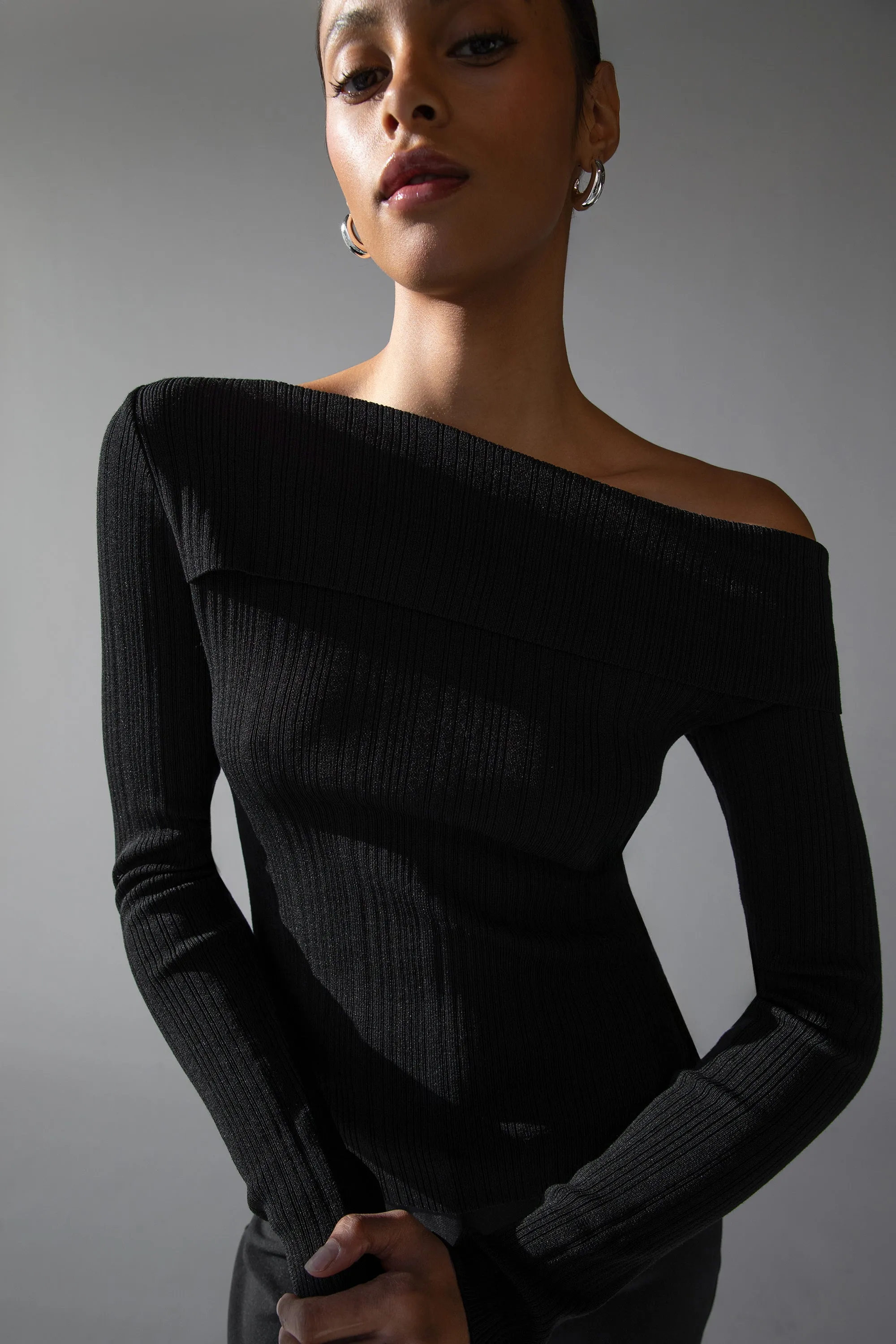 OFF THE SHOULDER LONG SLEEVE TOP sold by OAK AND FORT