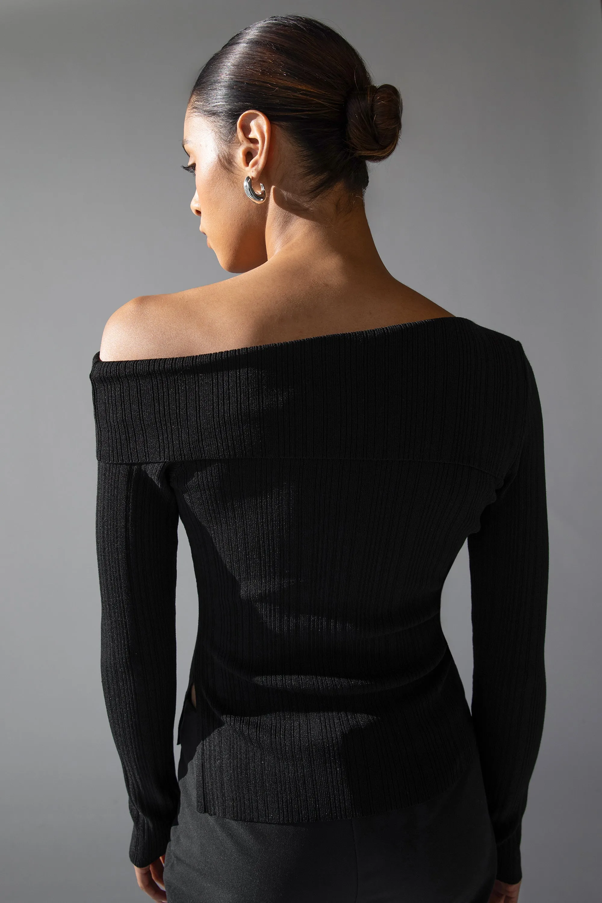 OFF THE SHOULDER LONG SLEEVE TOP sold by OAK AND FORT product image thumbnail 2