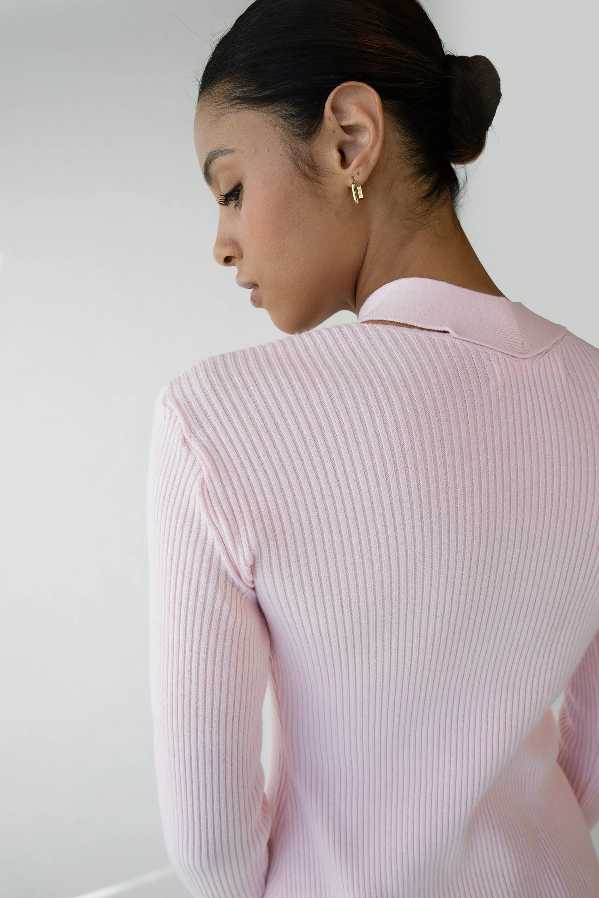 CUT OUT DETAIL BUTTON-FRONT CARDIGAN sold by OAK AND FORT product image thumbnail 4