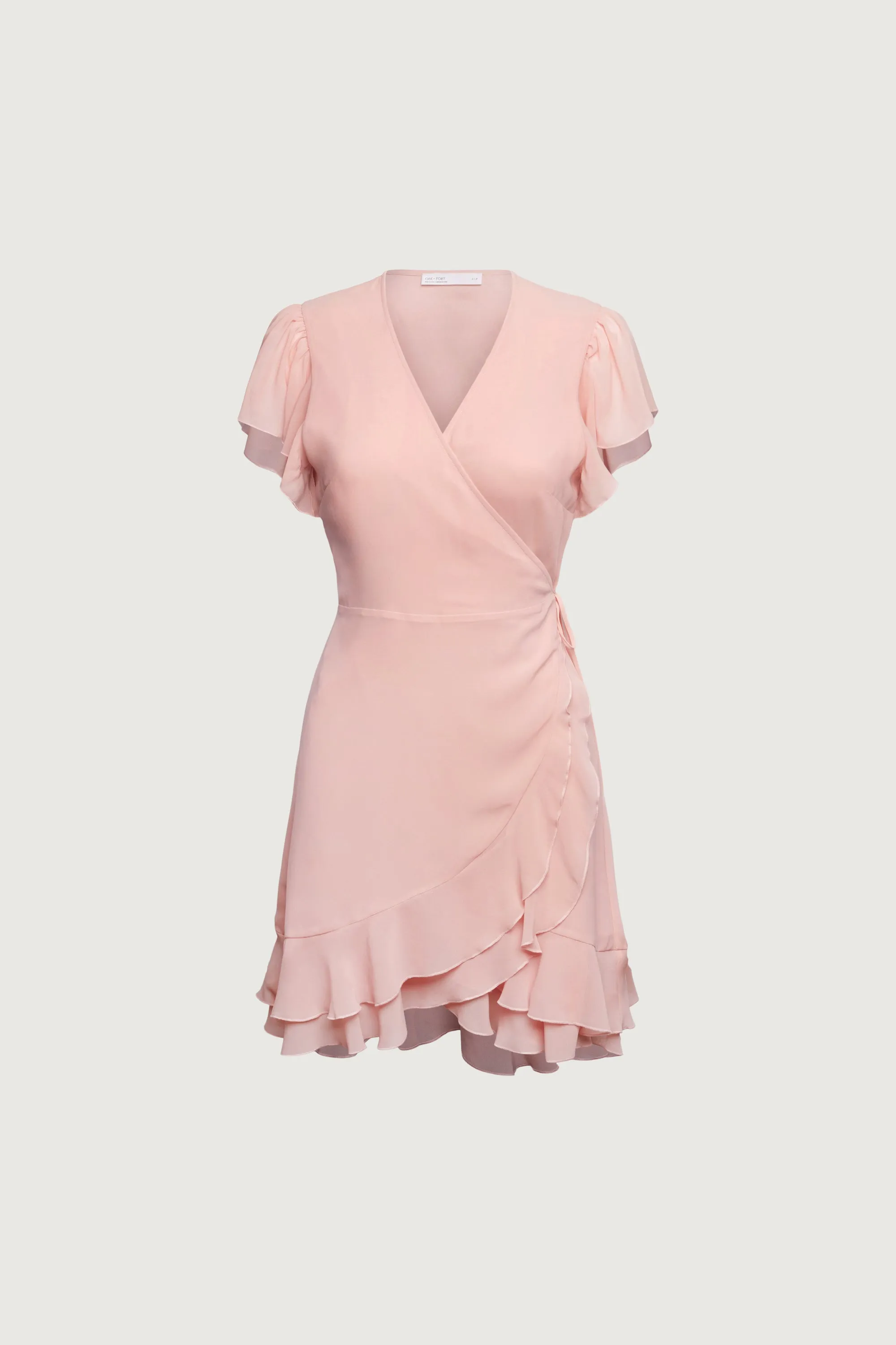 WRAP MINI DRESS WITH RUFFLED HEM sold by OAK AND FORT product image thumbnail 5
