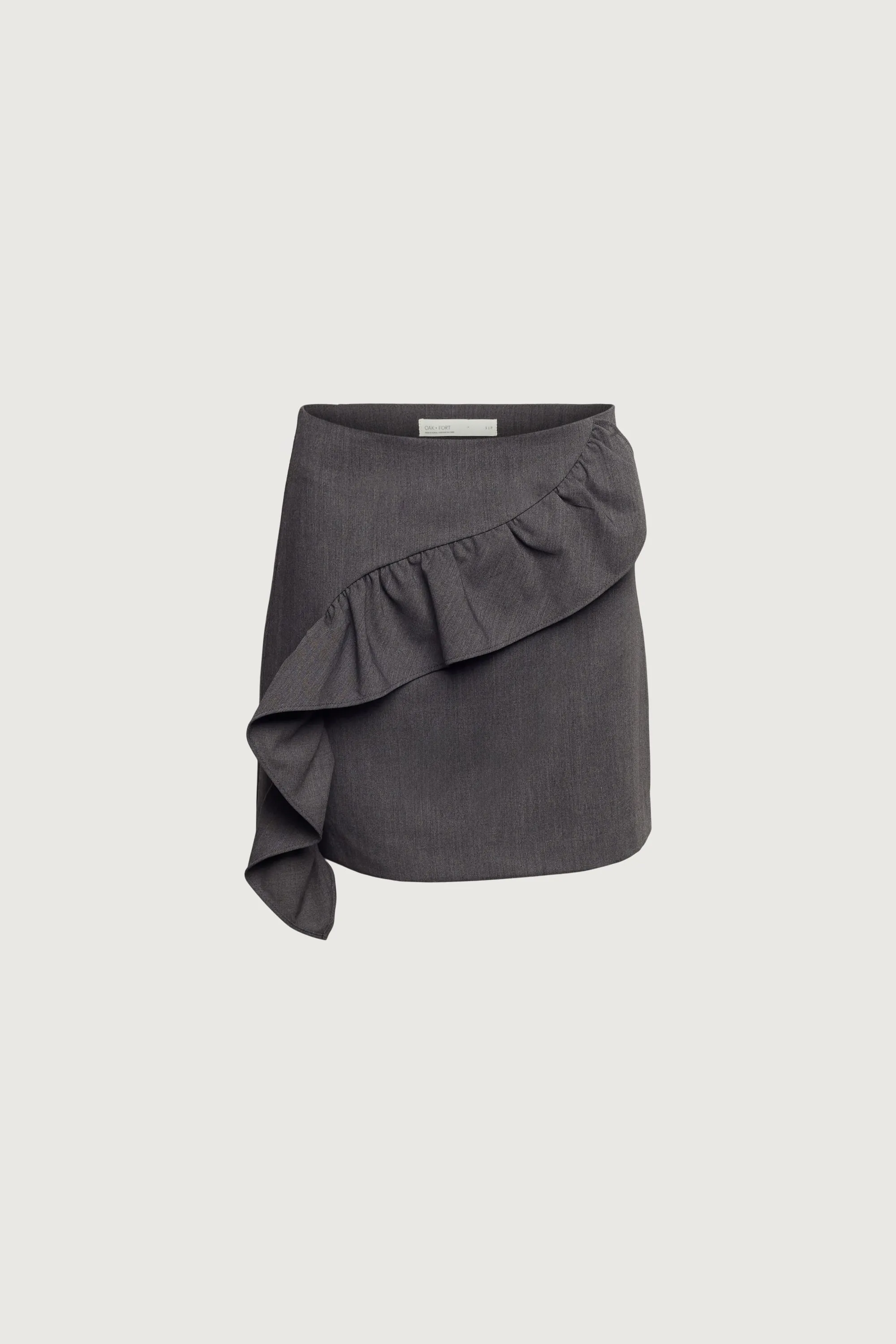 MINI SKIRT WITH CURVED RUFFLE sold by OAK AND FORT product image thumbnail 4
