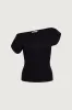 ASYMMETRICAL OFF THE SHOULDER CAP SLEEVE SWEATER sold by OAK AND FORT