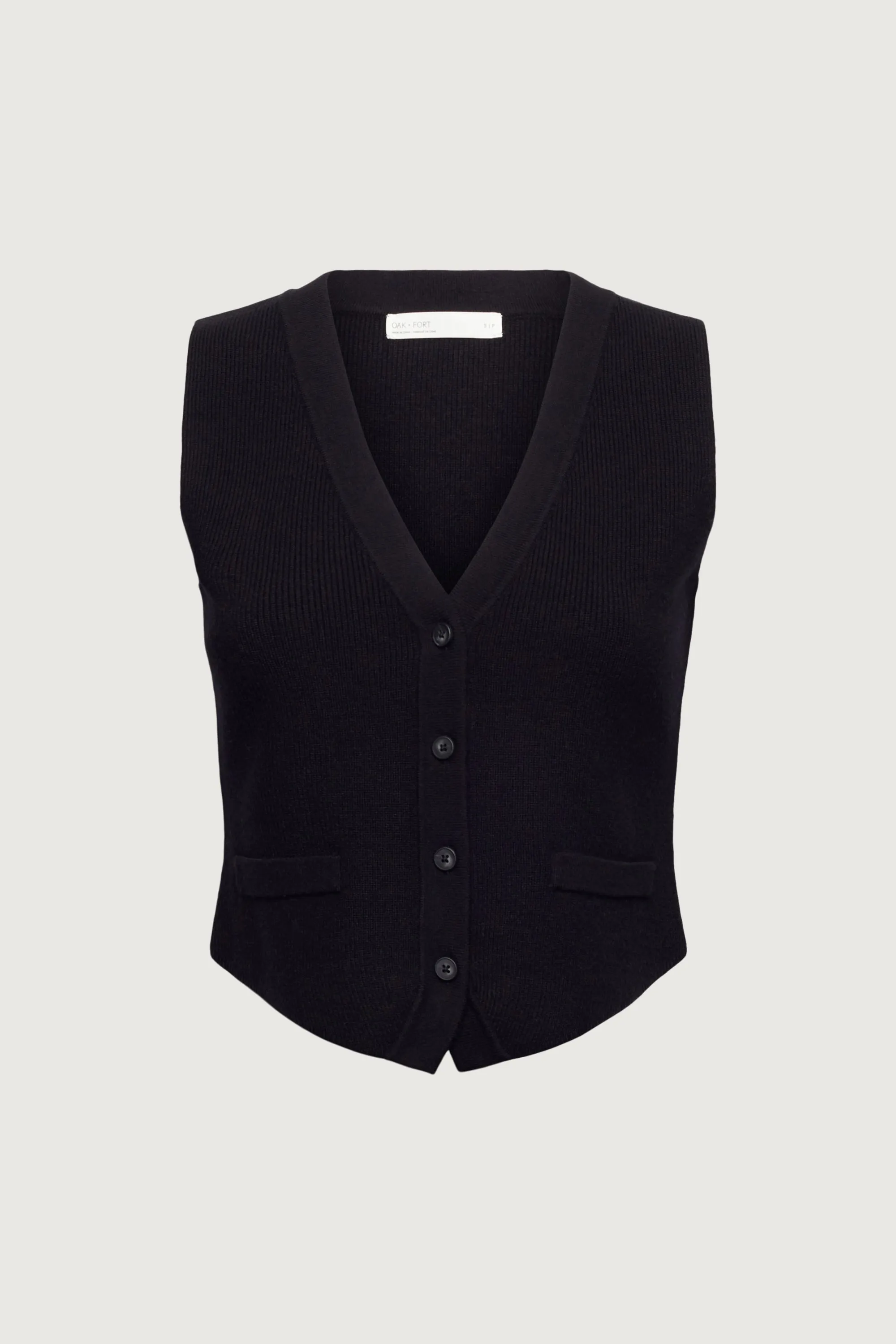 BUTTON FRONT KNIT VEST sold by OAK AND FORT product image thumbnail 5
