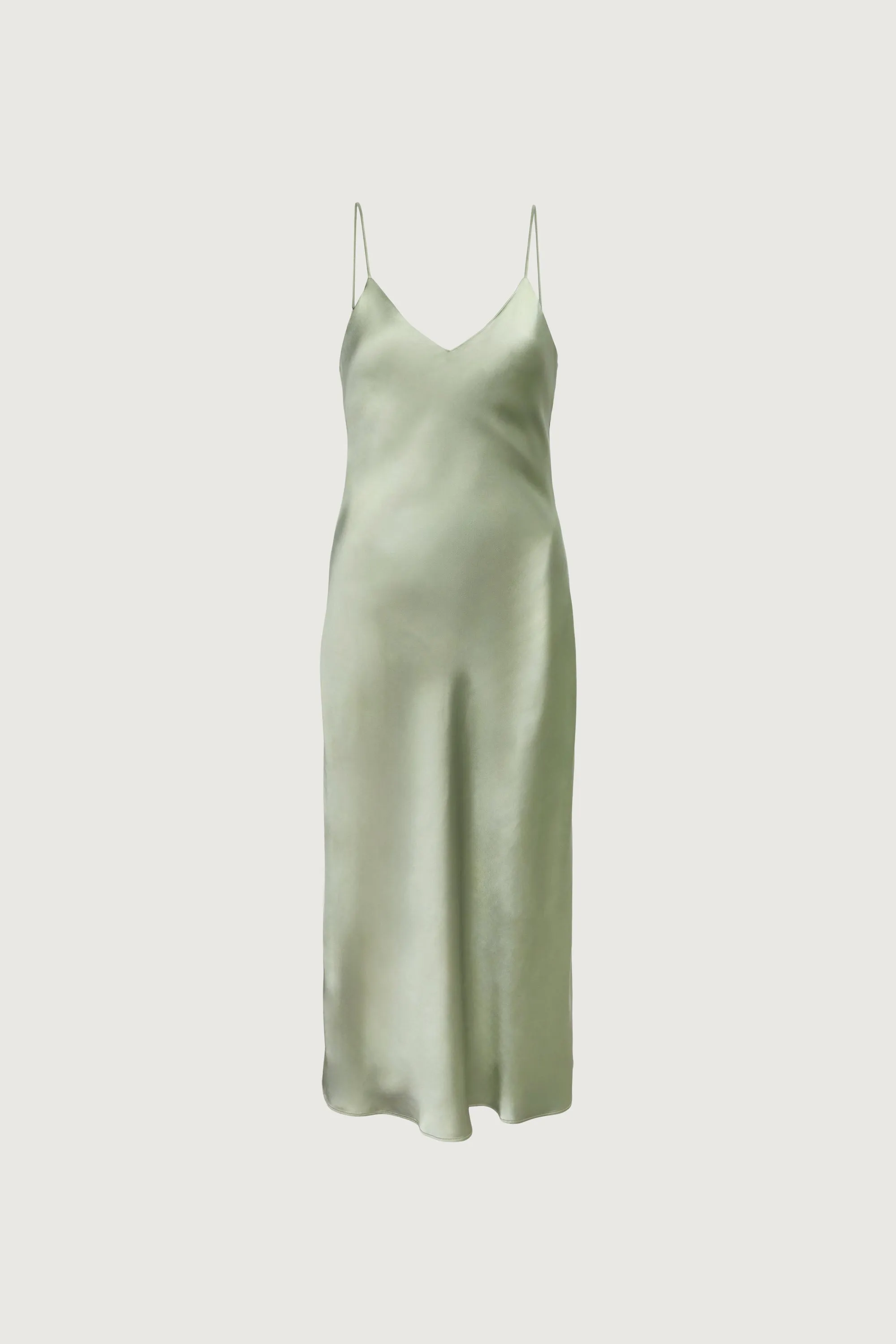SATIN V-NECK MIDI DRESS sold by OAK AND FORT product image thumbnail 3
