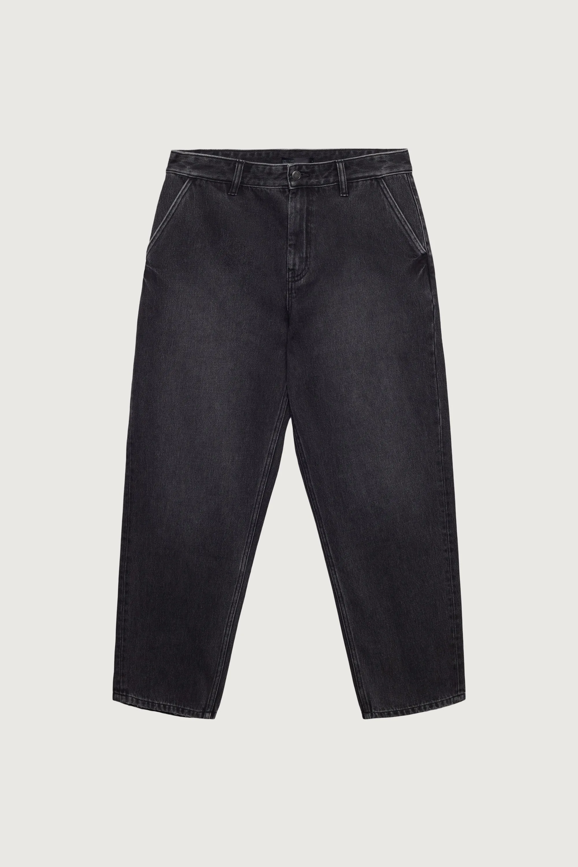 WASHED BLACK TAPERED LEG JEAN sold by OAK AND FORT