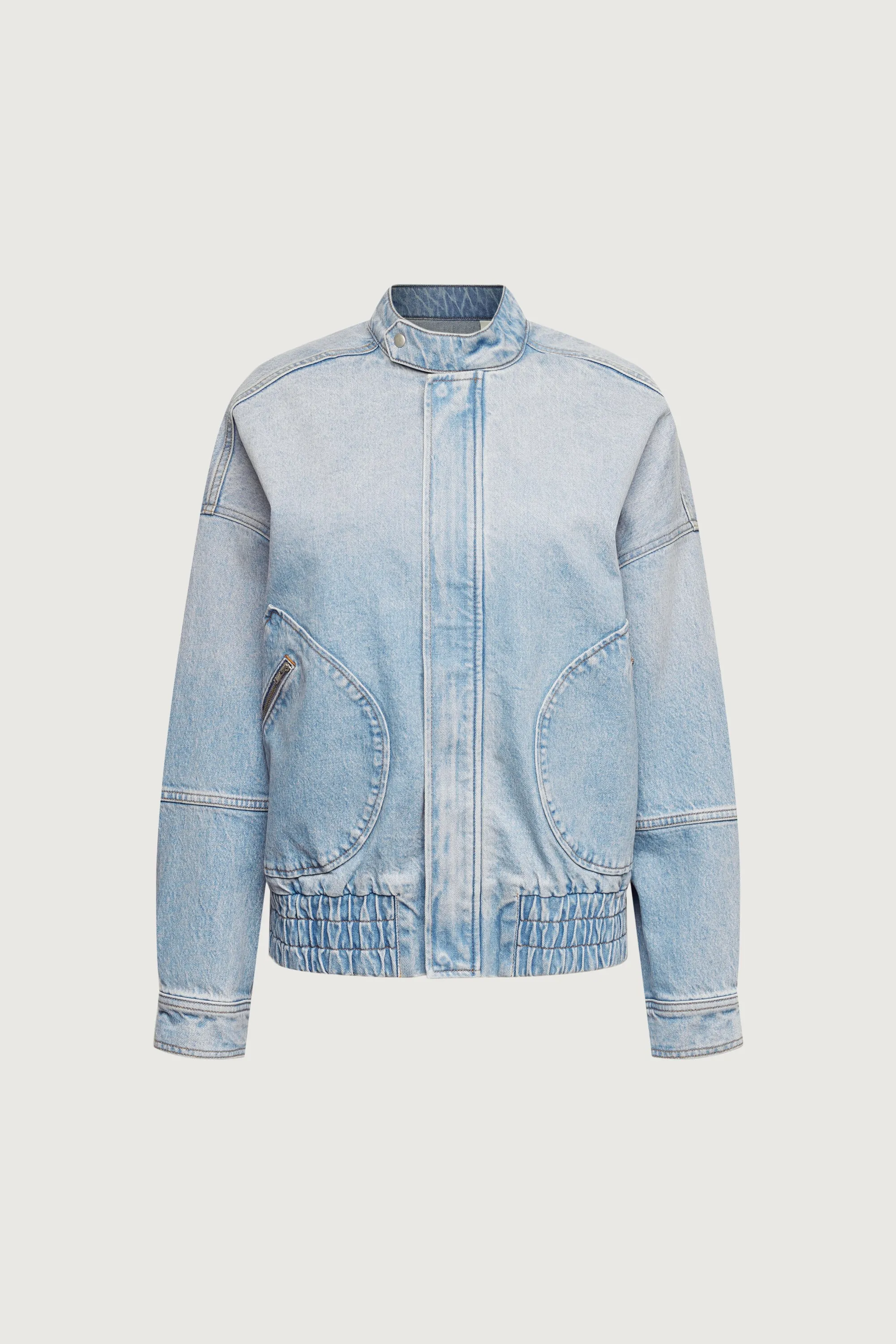 DENIM MOTO BOMBER JACKET sold by OAK AND FORT product image thumbnail 5