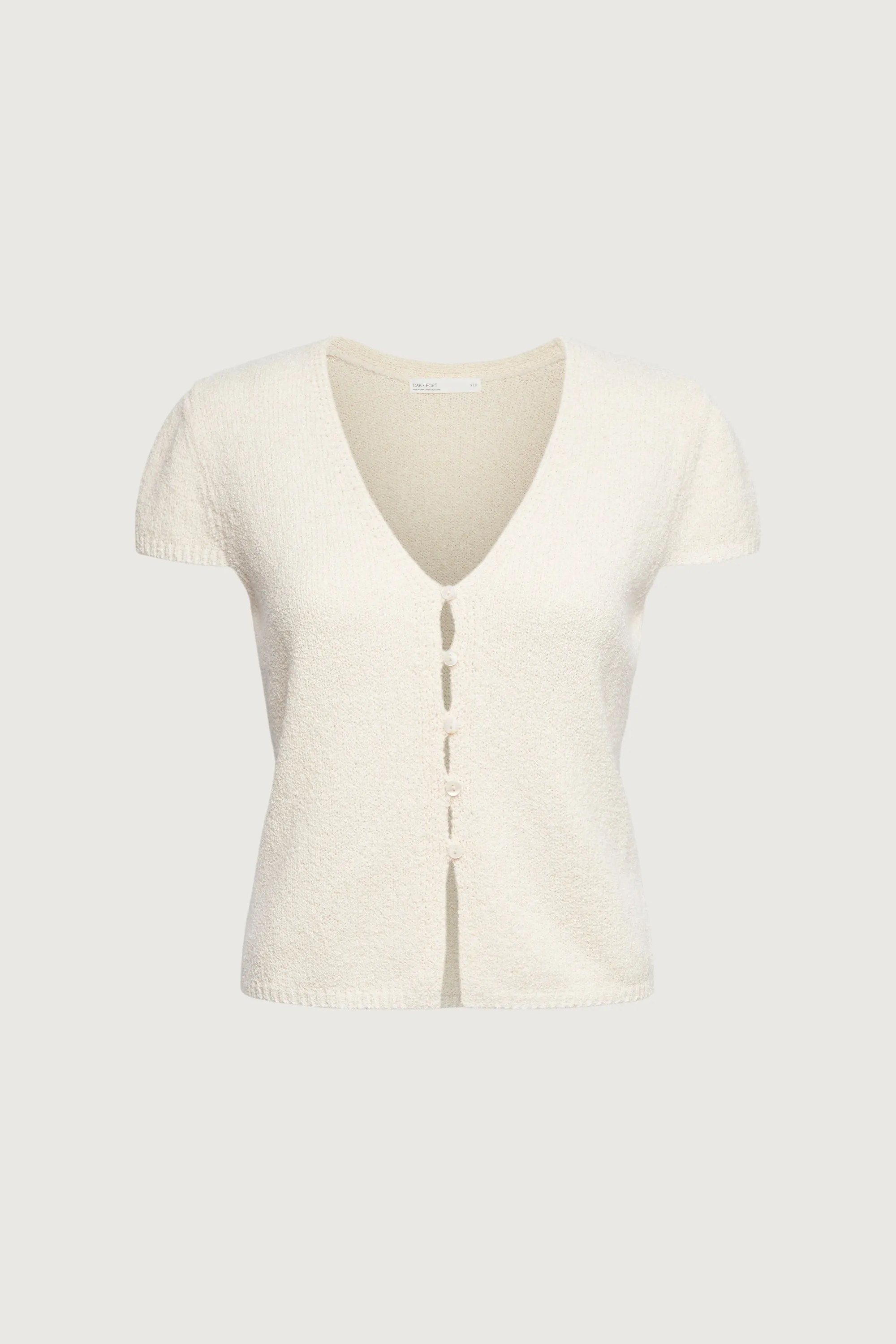 BUTTON FRONT CAP SLEEVE SWEATER sold by OAK AND FORT product image thumbnail 5