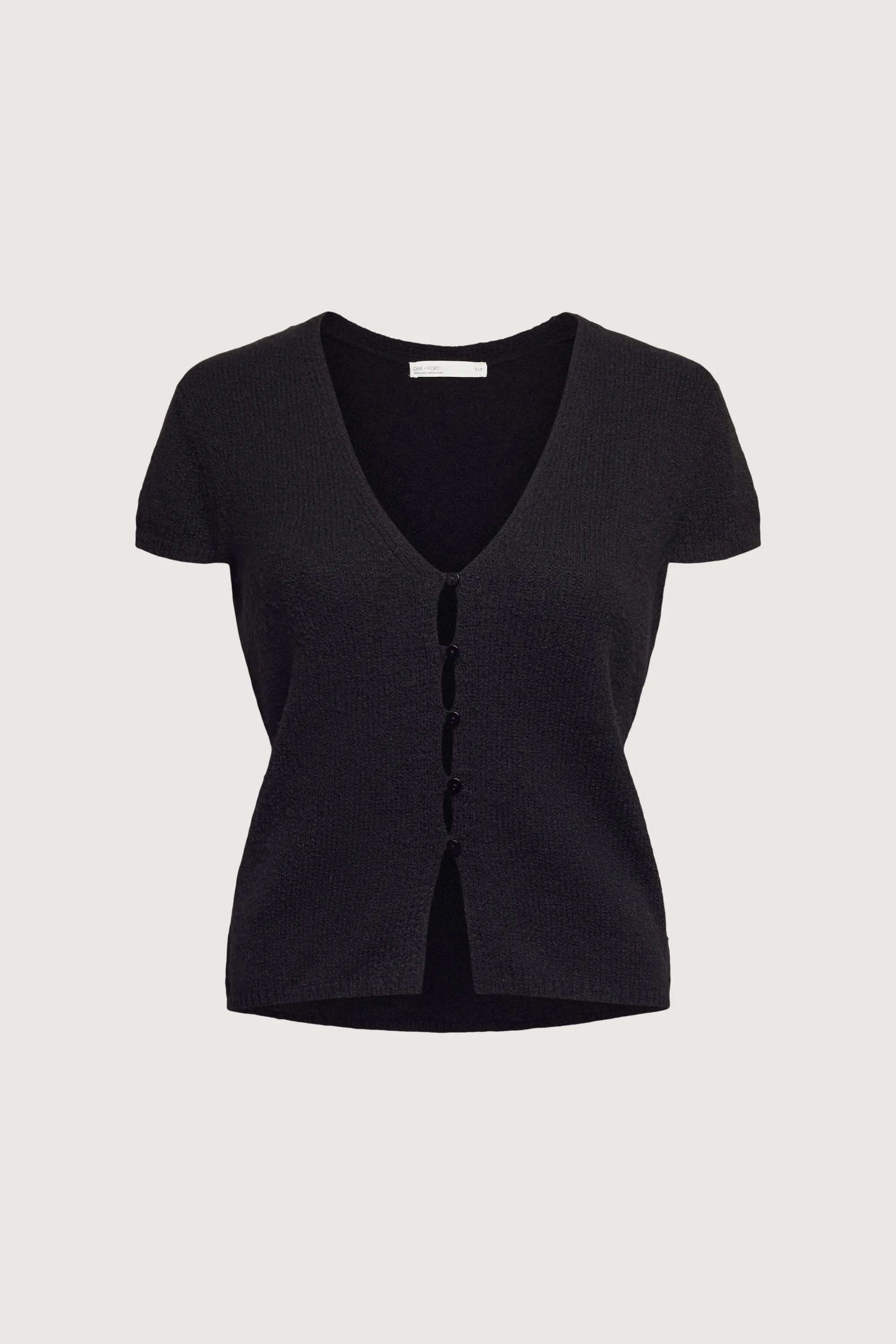 BUTTON FRONT CAP SLEEVE SWEATER sold by OAK AND FORT product image thumbnail 4