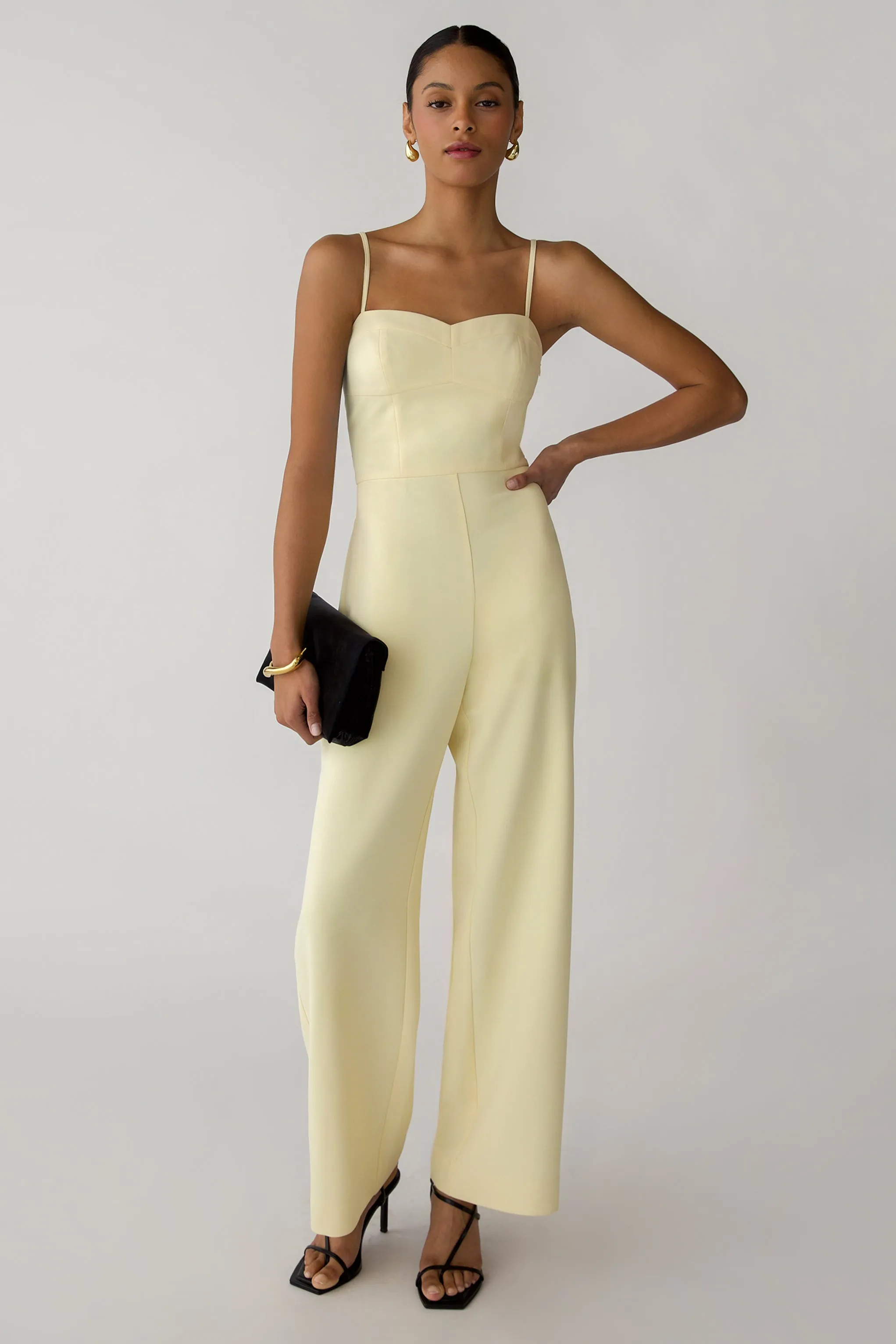SWEETHEART NECKLINE STRAIGHT LEG JUMPSUIT sold by OAK AND FORT