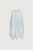TIERED LACE TRIM MAXI SKIRT sold by OAK AND FORT