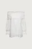 OFF SHOULDER RUCHED BLOUSE sold by OAK AND FORT