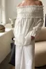 OFF SHOULDER RUCHED BLOUSE sold by OAK AND FORT