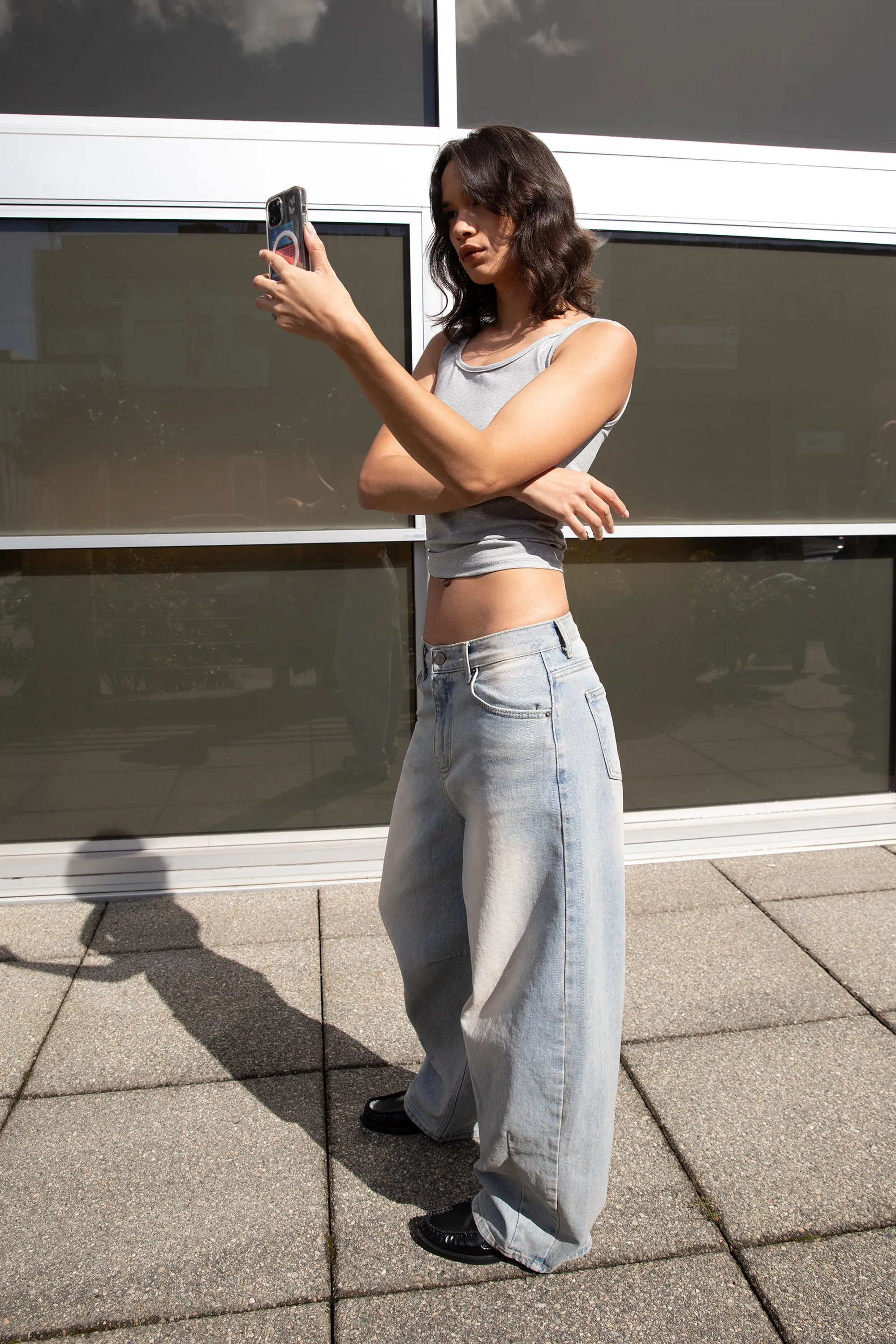 VINTAGE WASH BARREL JEAN sold by OAK AND FORT