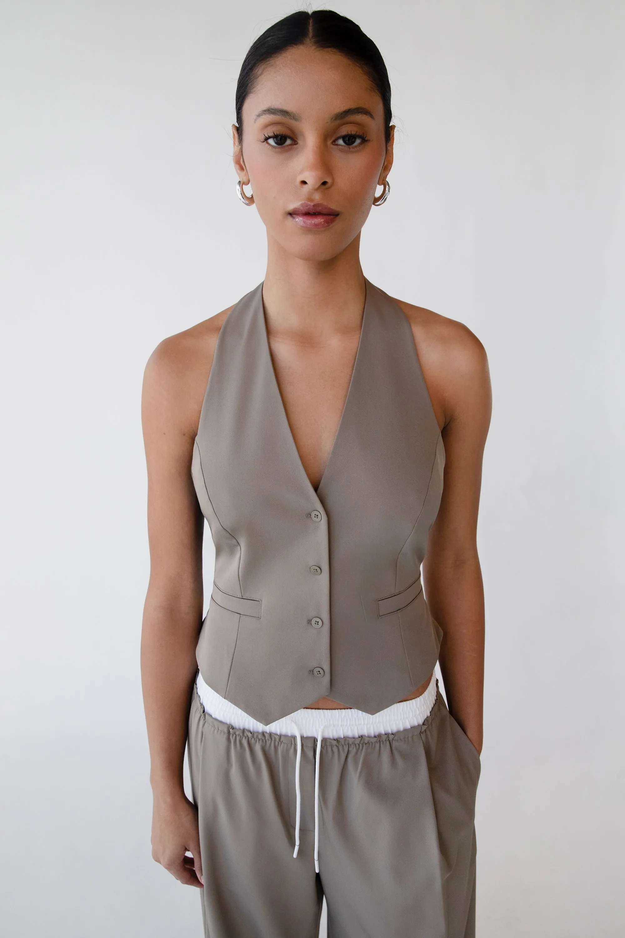 HALTER SUITING VEST sold by OAK AND FORT