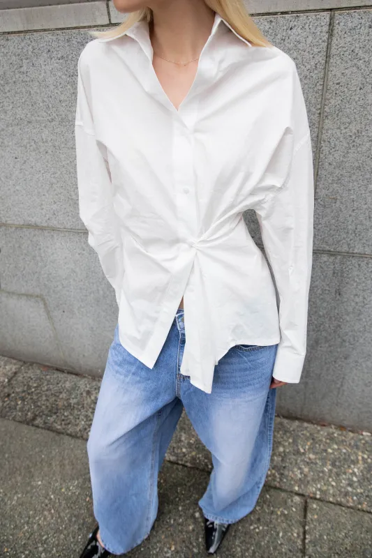 OVERSIZED DRAPED SHIRT sold by OAK AND FORT