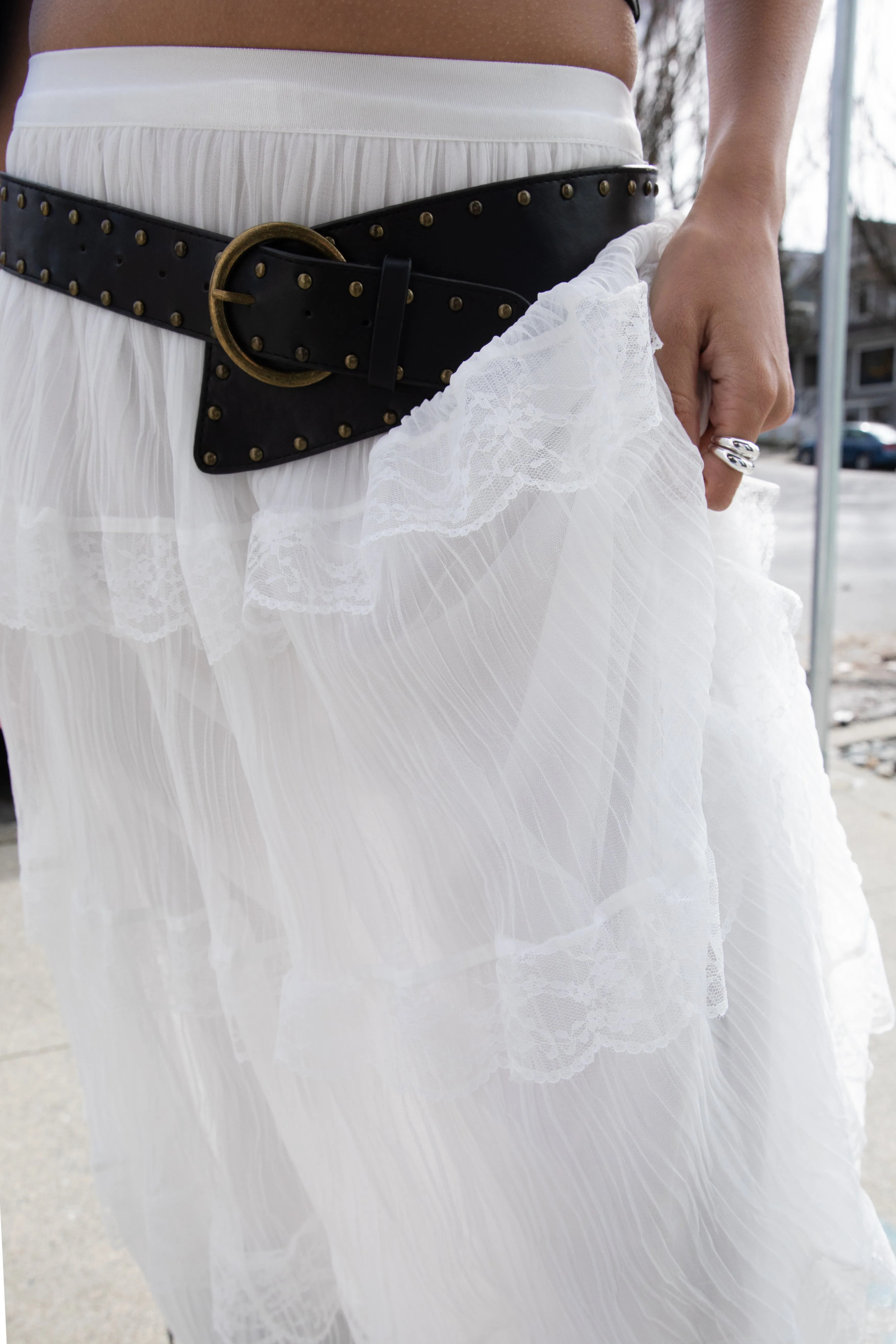 WIDE STUDDED BELT sold by OAK AND FORT