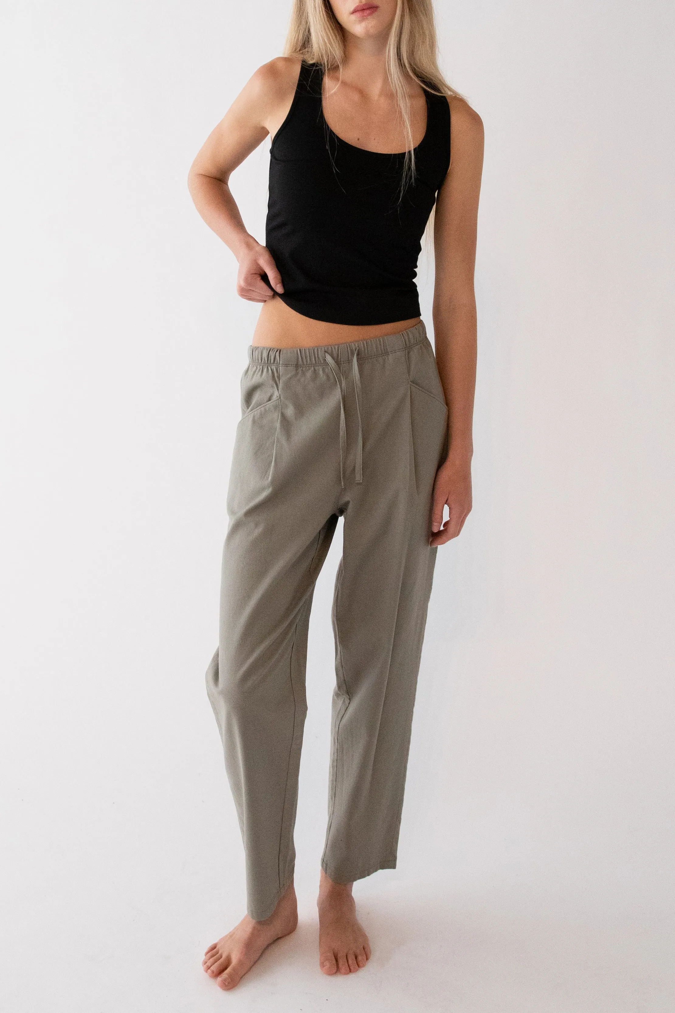 TAPERED PANT WITH DRAWSTRING WAIST sold by OAK AND FORT