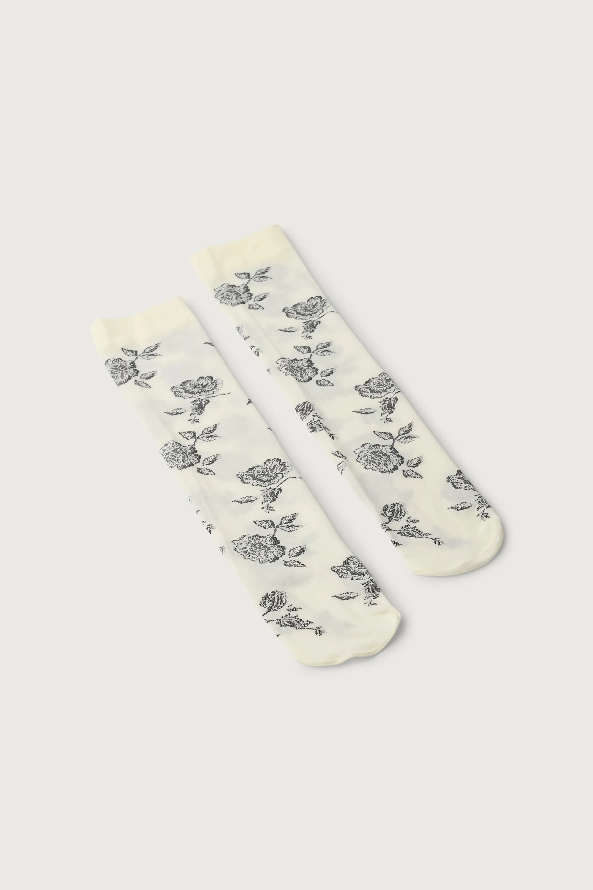 ROSE PATTERN KNEE HIGH SOCKS sold by OAK AND FORT product image thumbnail 2