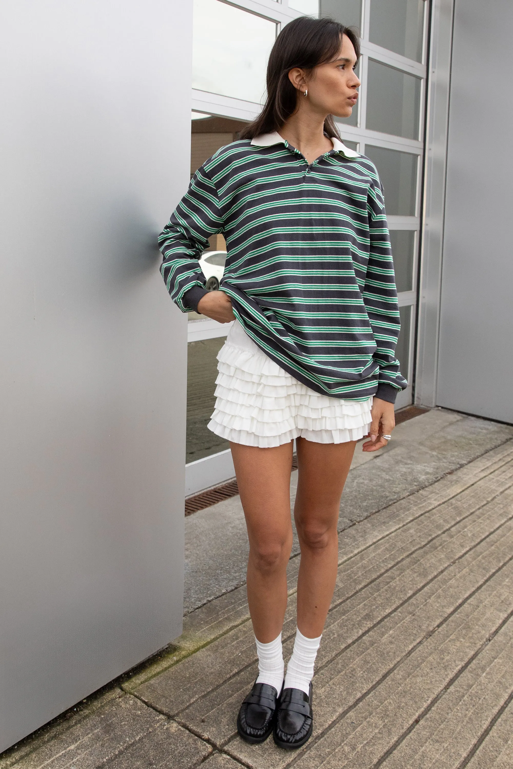 RUFFLE TIERED MINI BLOOMER SHORT sold by OAK AND FORT product image thumbnail 3