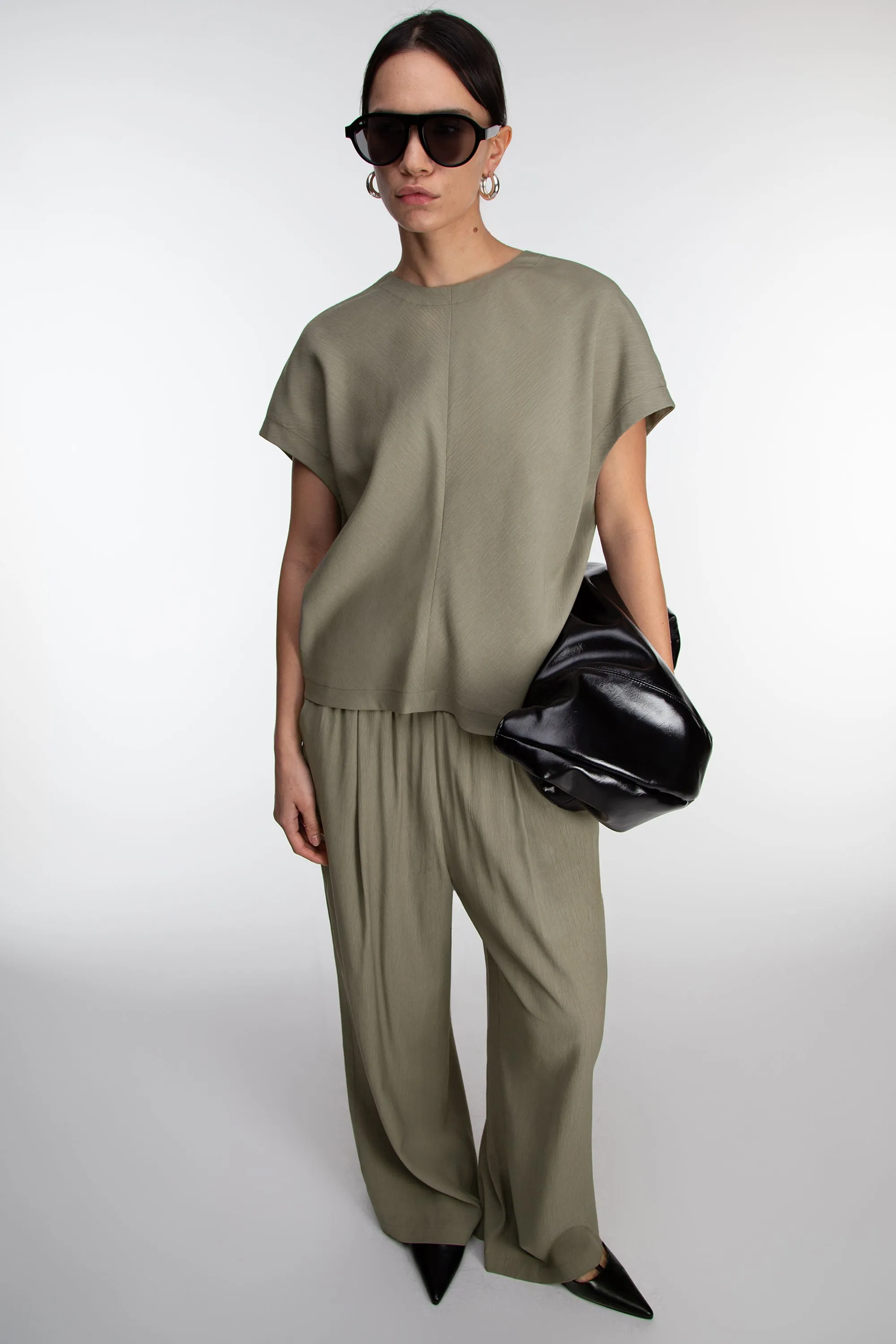 CRINKLED RAYON TOP sold by OAK AND FORT product image thumbnail 2