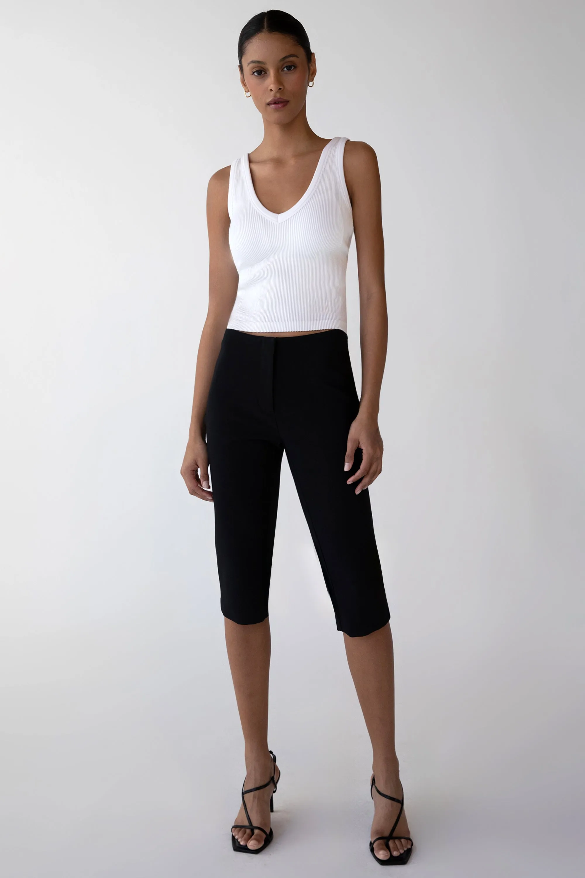 RIBBED BUILT-IN BRA TOP sold by OAK AND FORT product image thumbnail 3